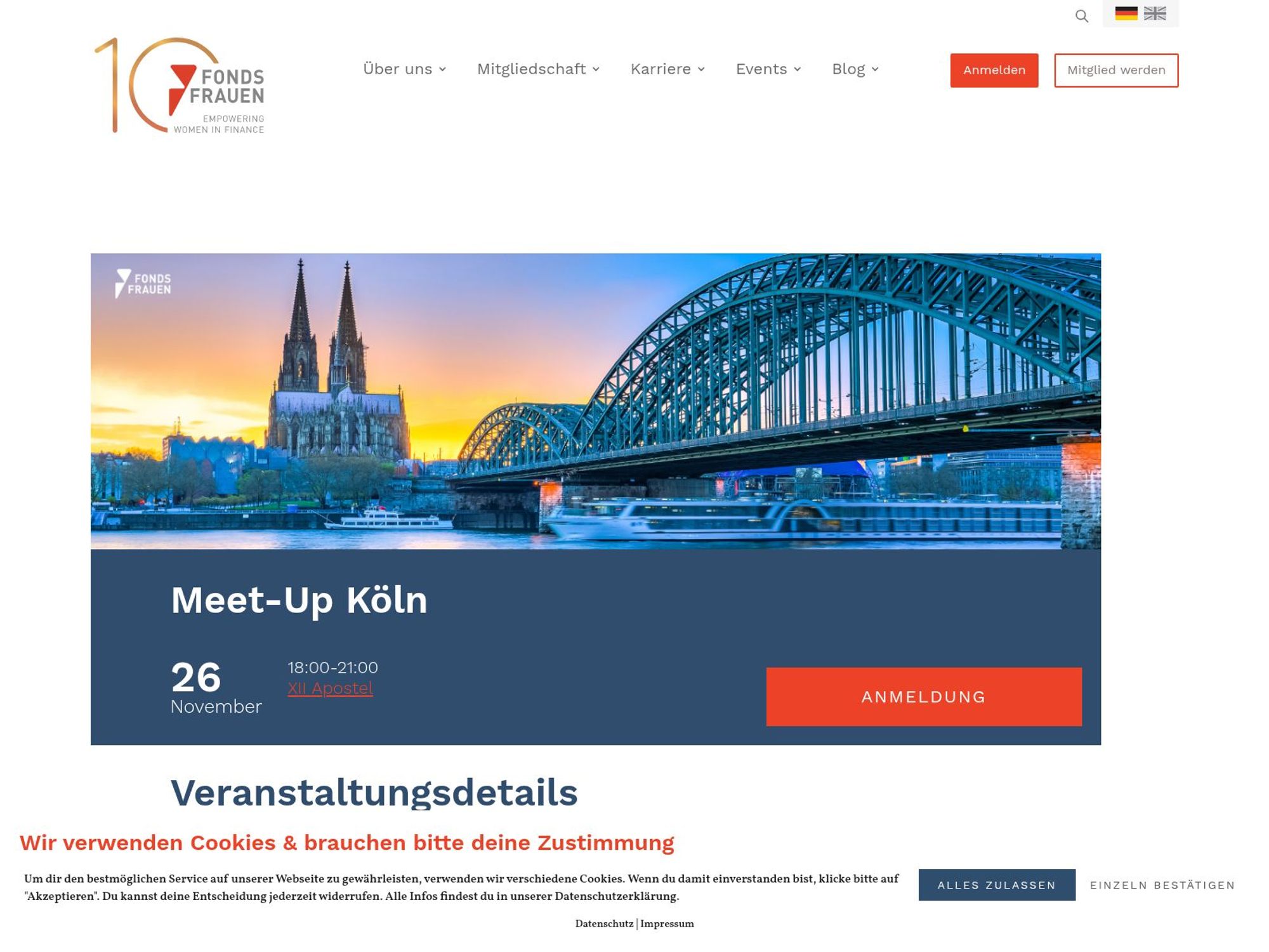 Empowering Women In Finance website