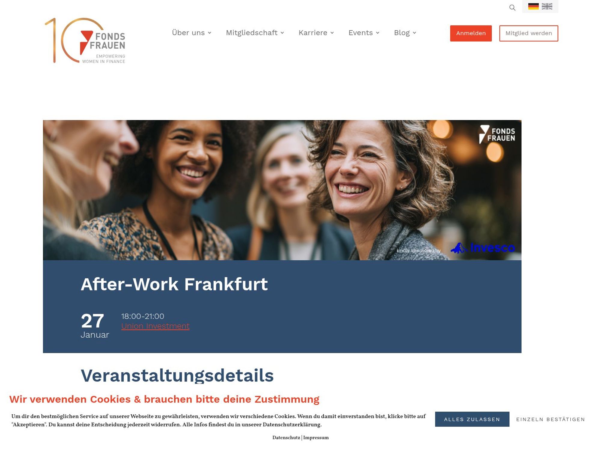 Empowering Women In Finance website