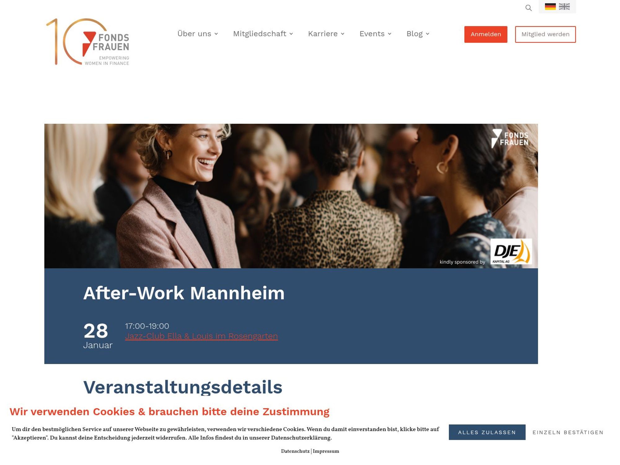 Empowering Women In Finance website