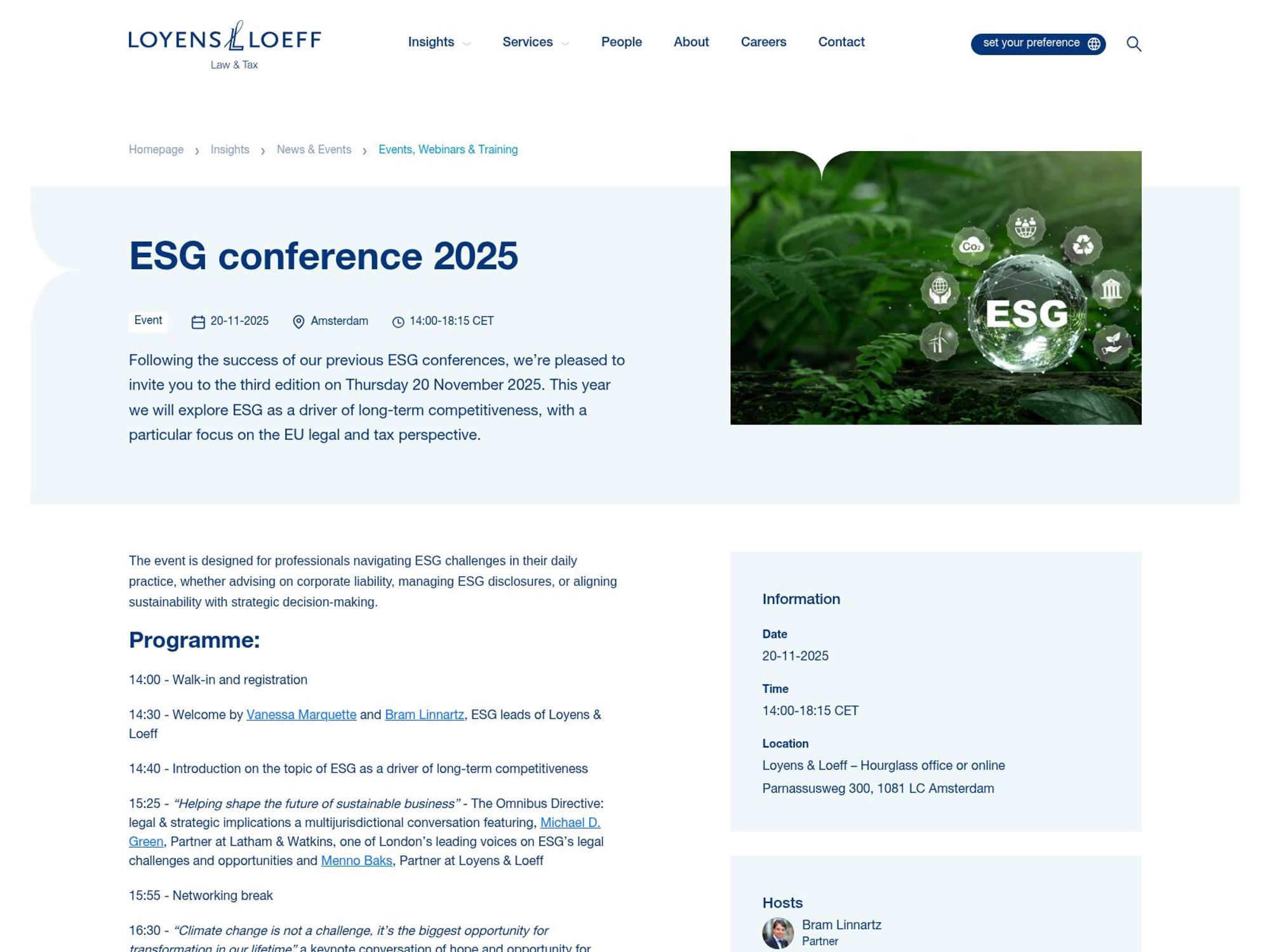 ESG conference 2025 website