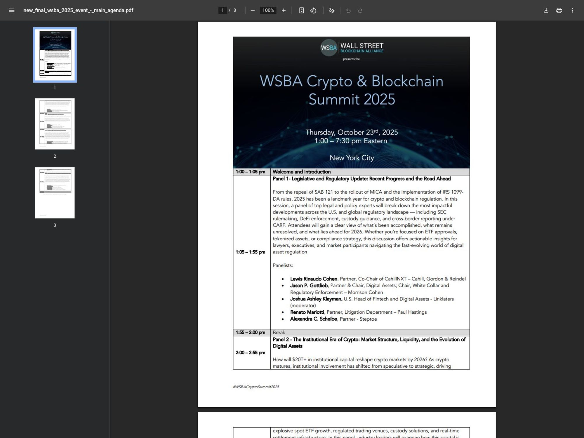 Wall Street Blockchain Alliance screenshot
