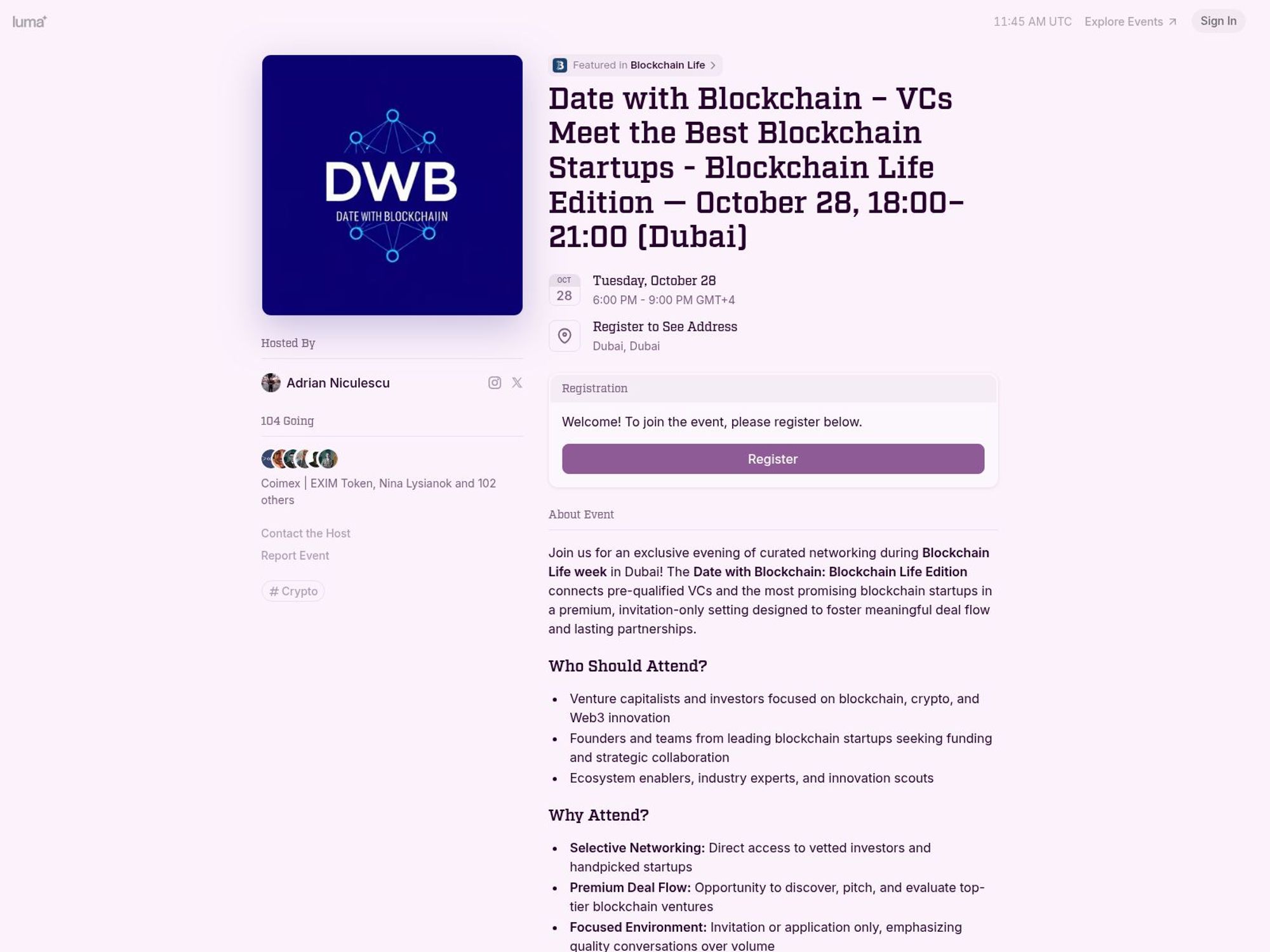Date with Blockchain website