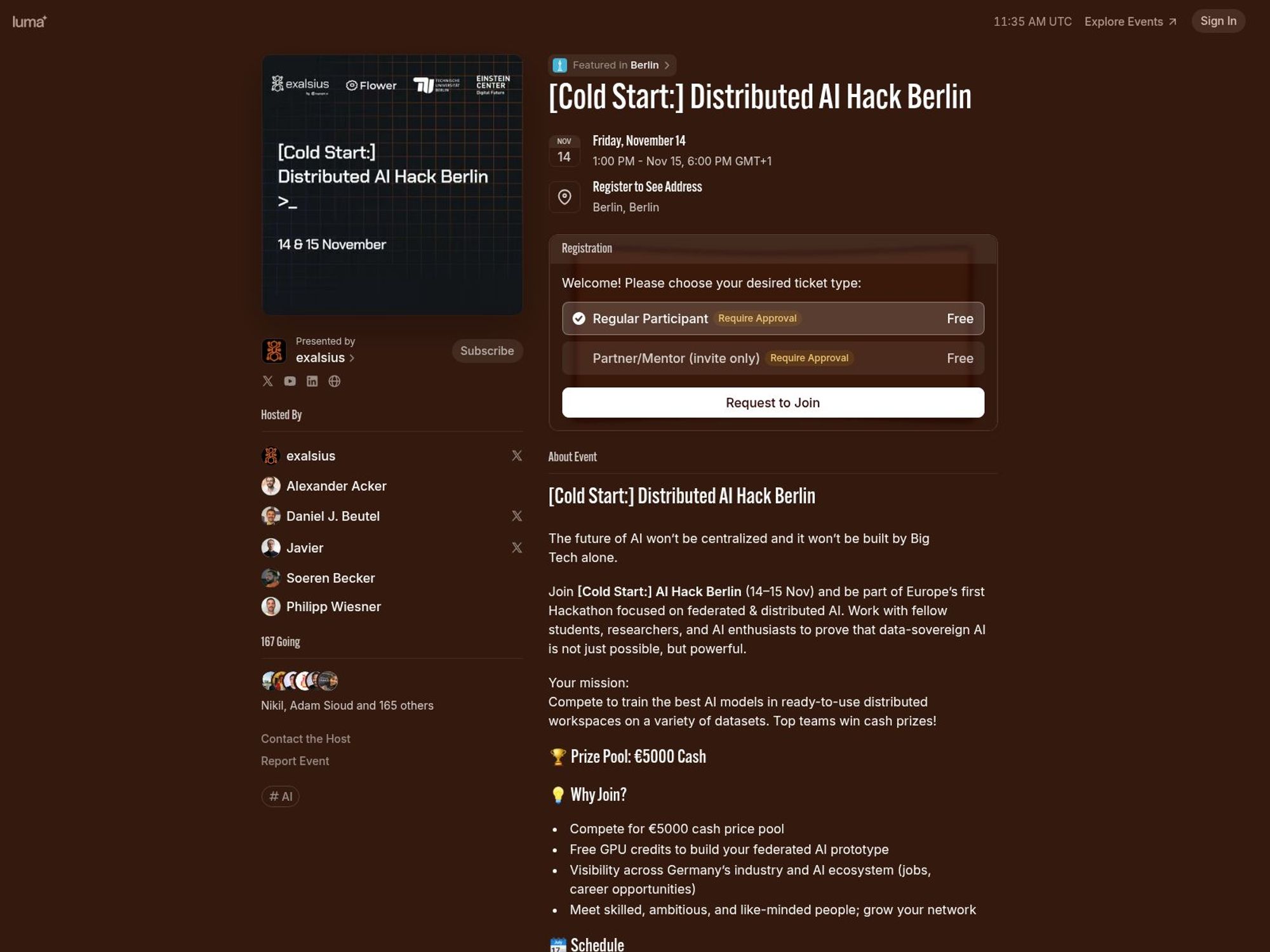 Distributed AI Hack Berlin website