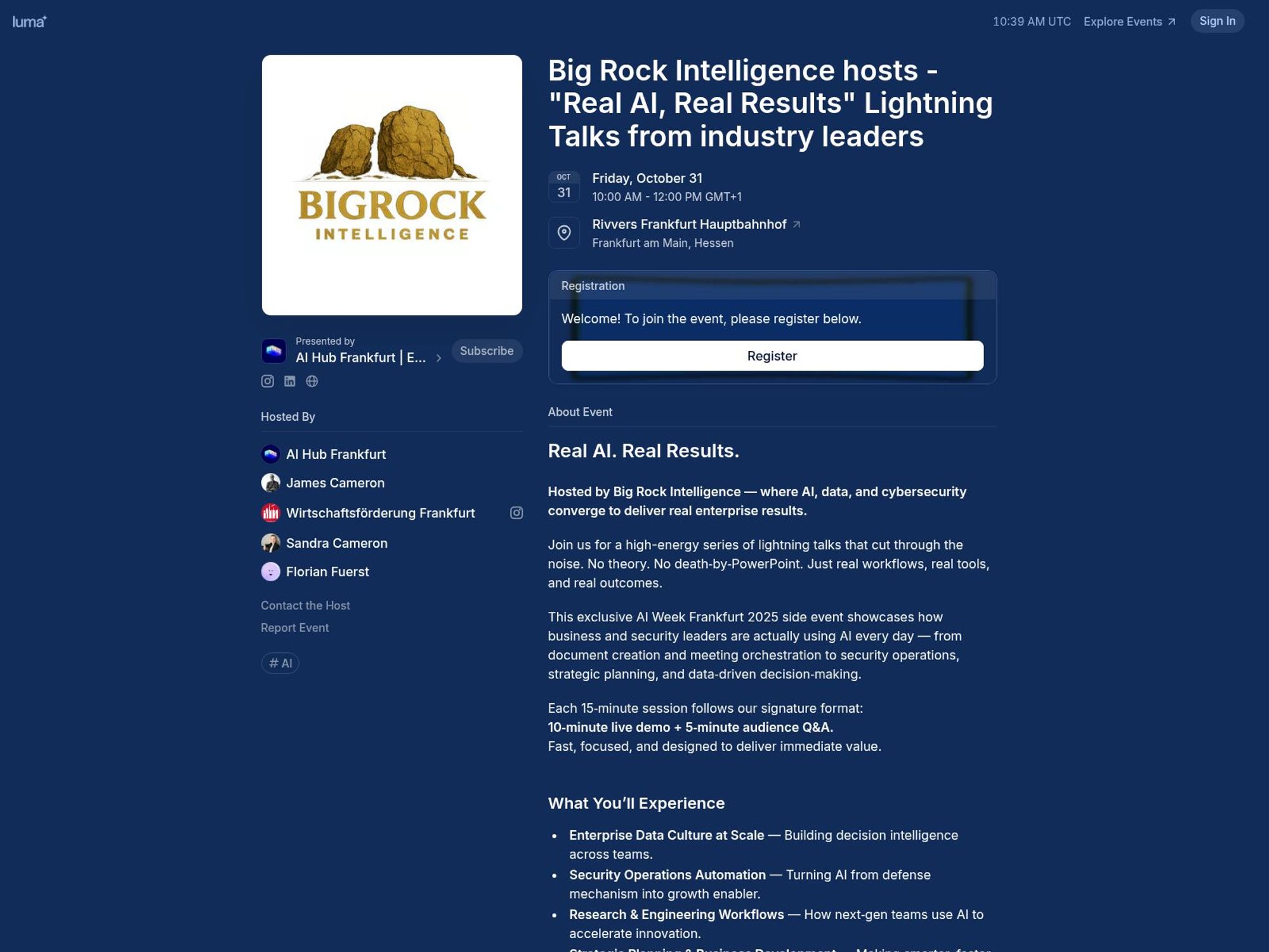 Real AI, Real Results website