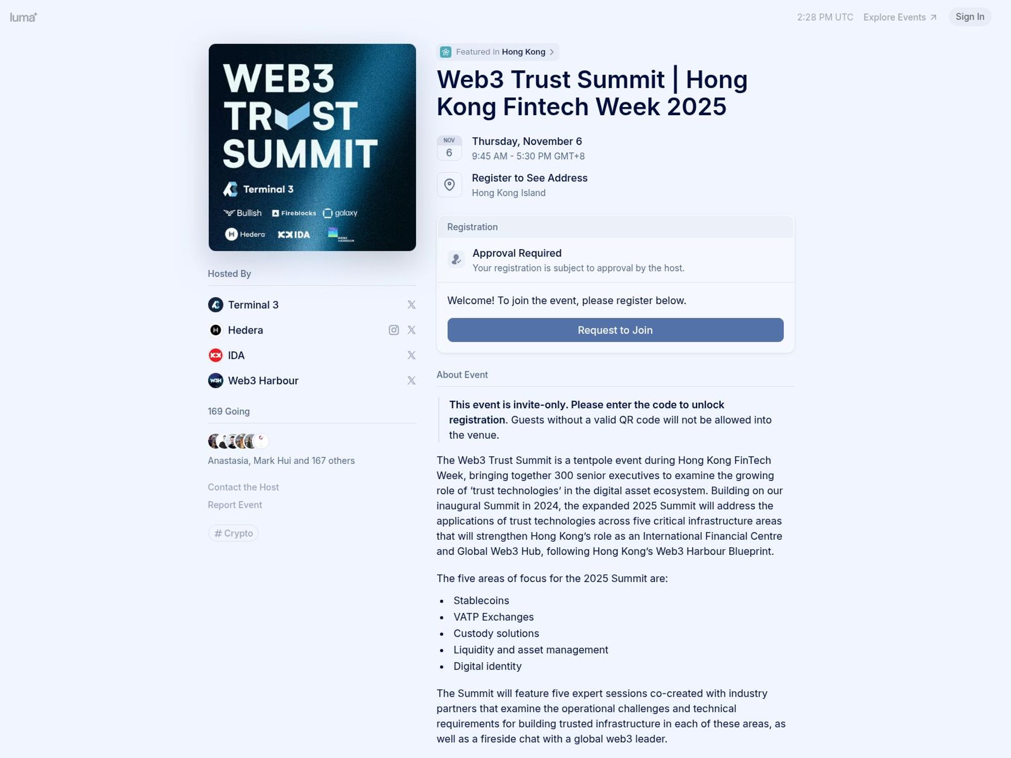 Web3 Trust Summit website