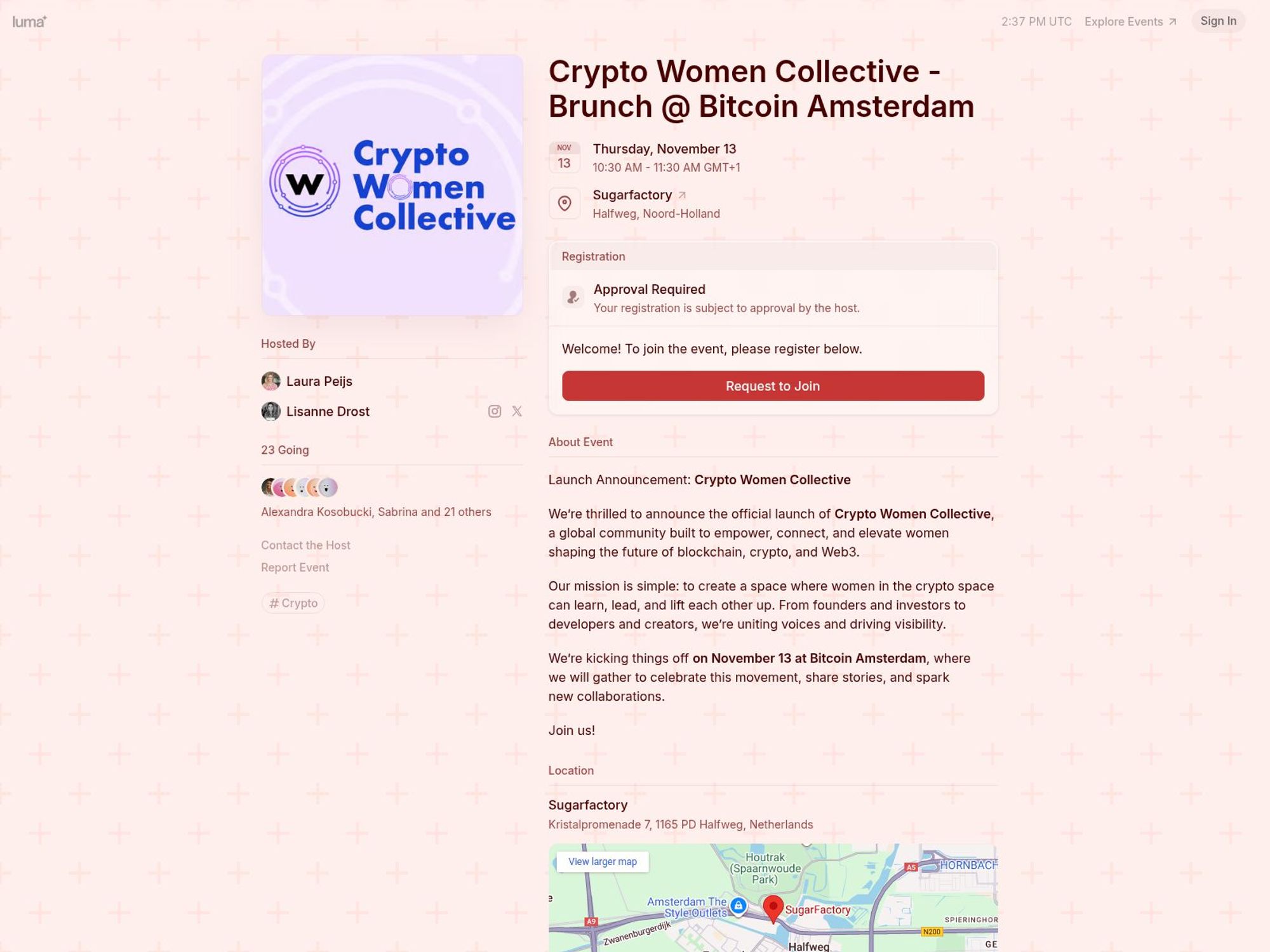 Crypto Women Collective website