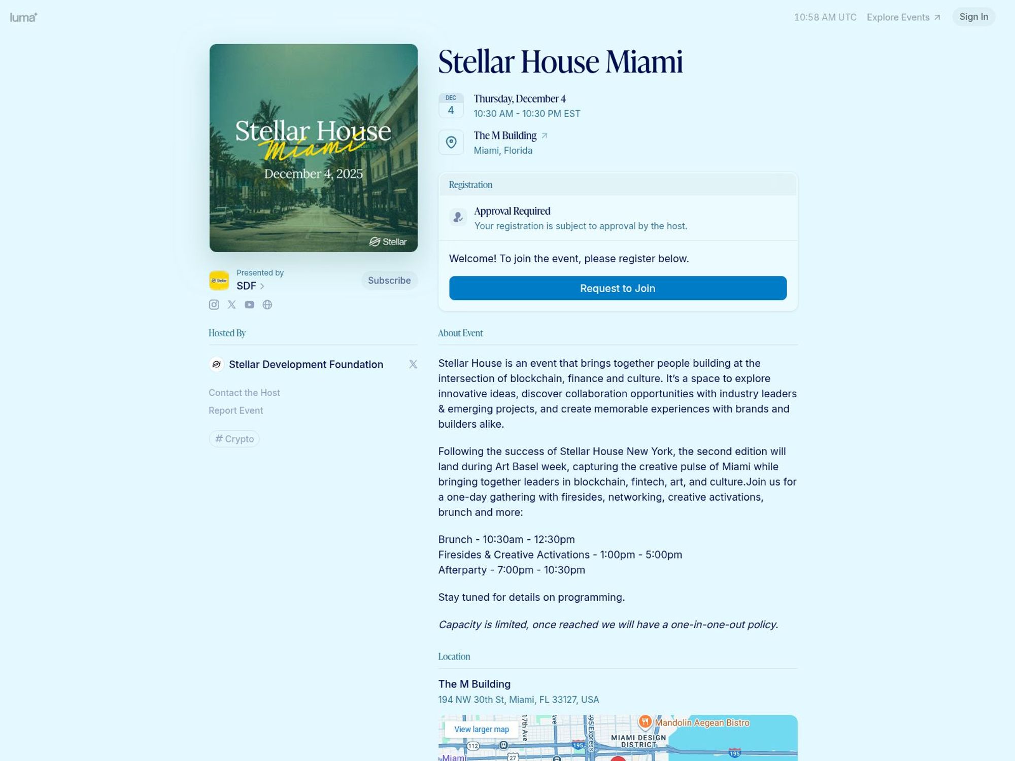 Stellar House Miami website