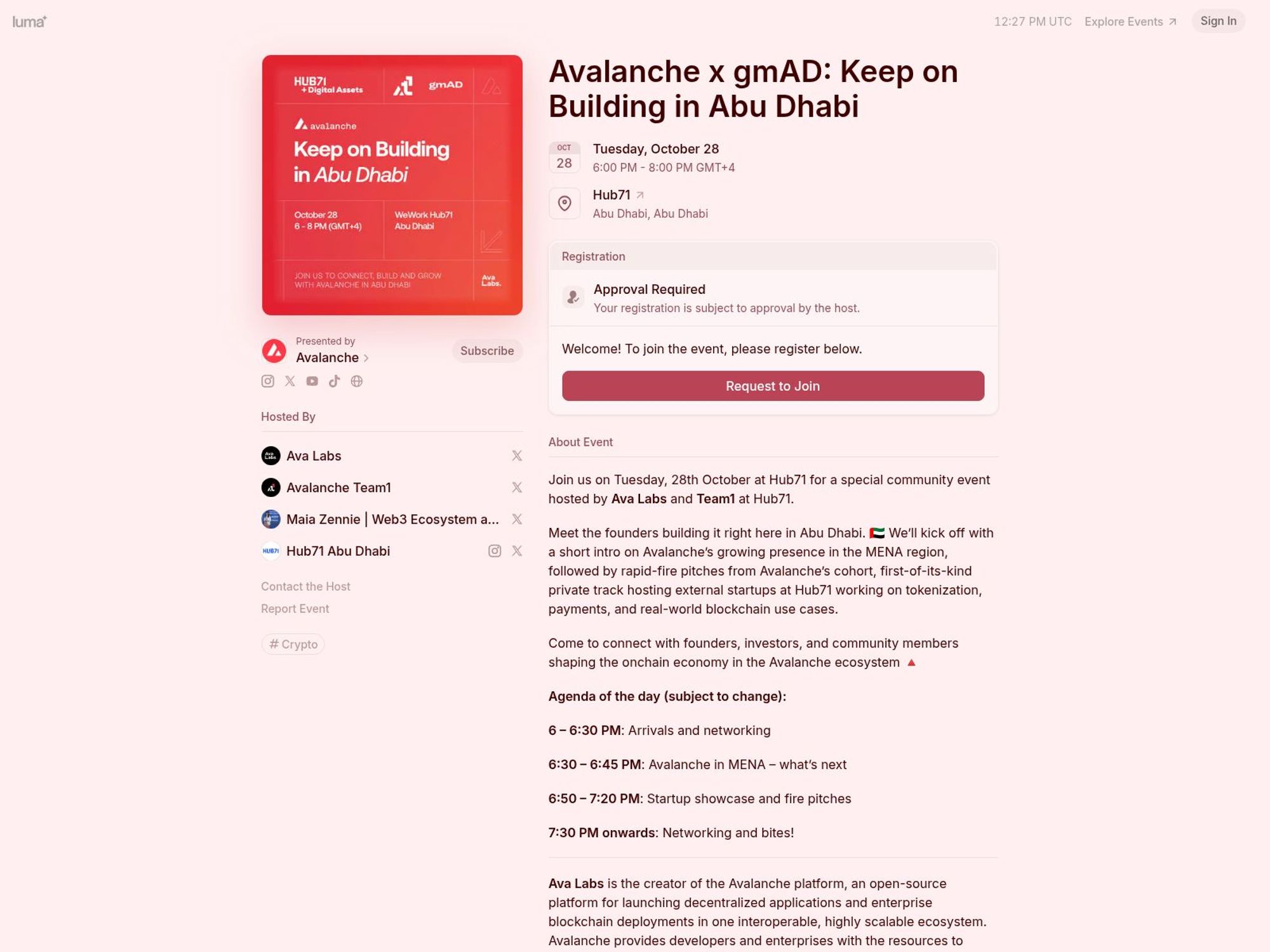 Avalanche x gmAD website