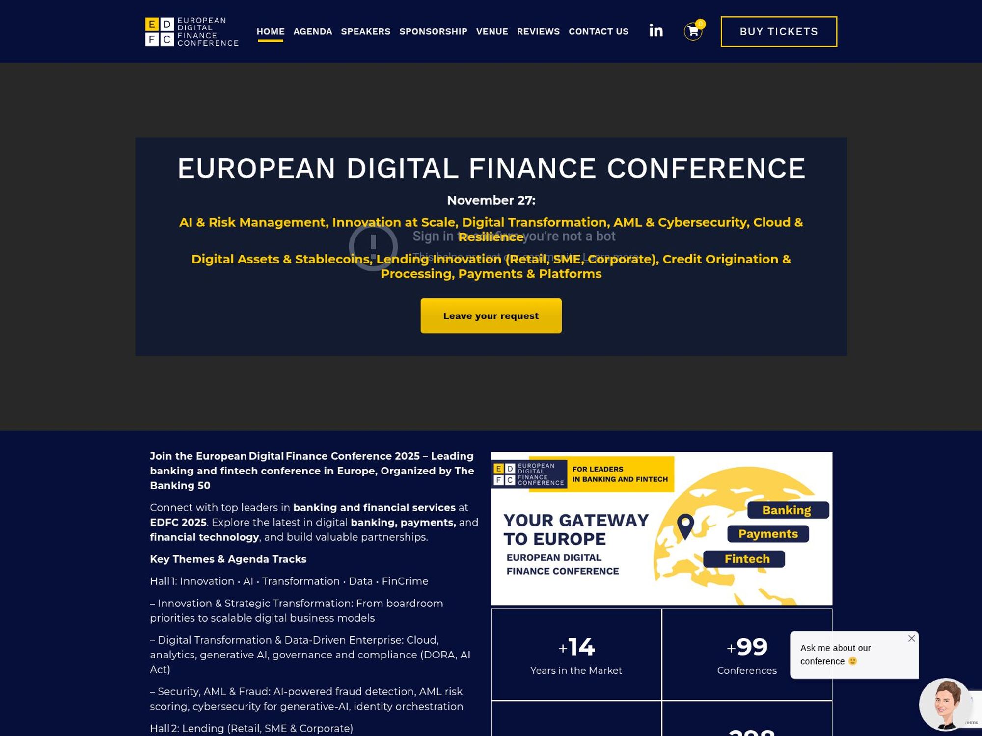 European Digital Finance Conference website