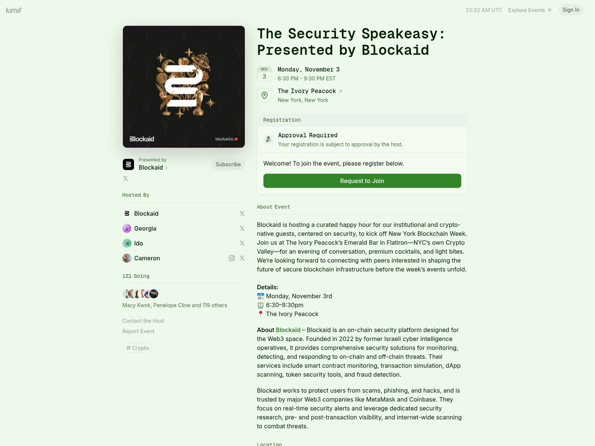 The Security Speakeasy website