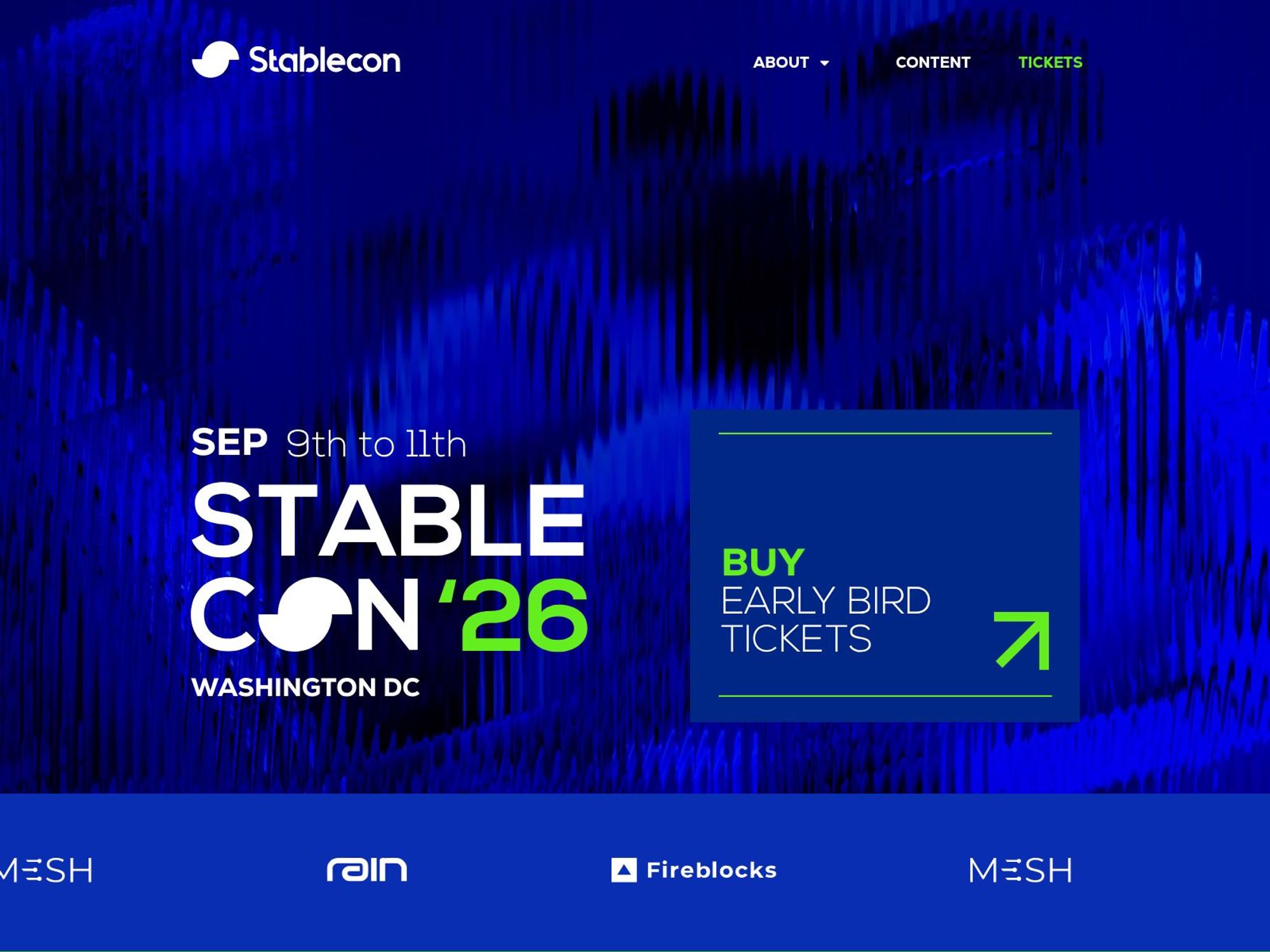 Stablecon 2026 Washington DC website