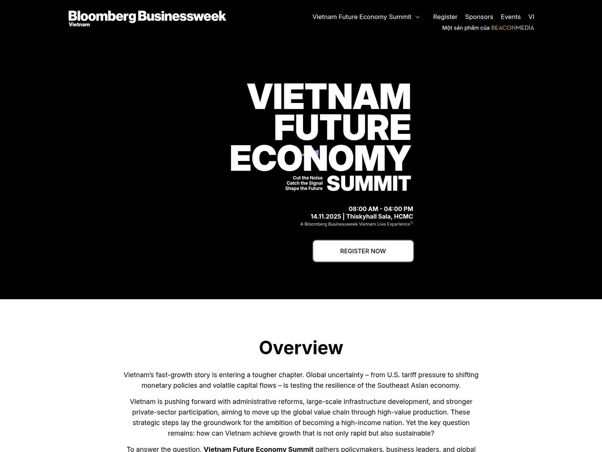 Vietnam Future Economy Summit website