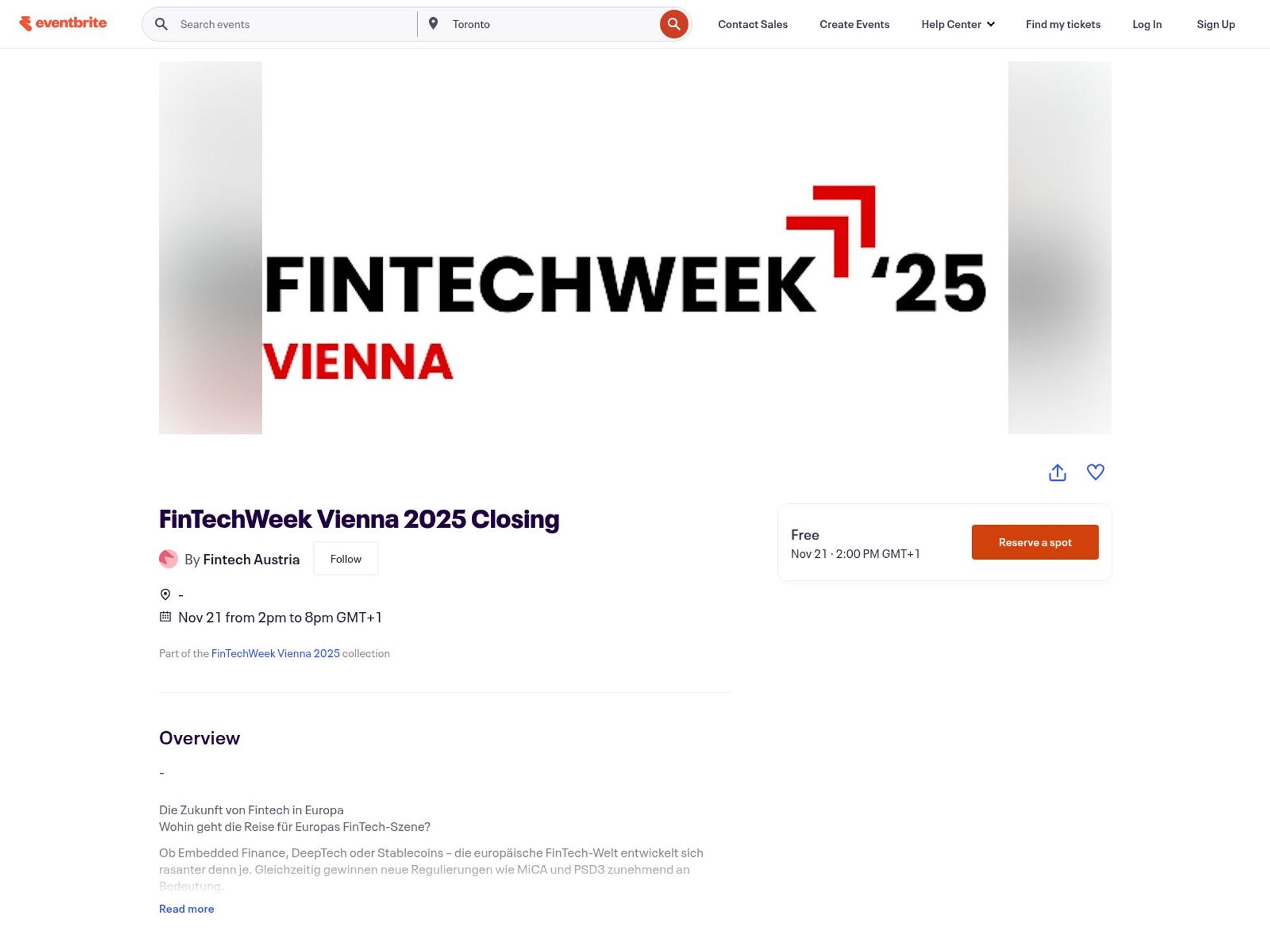 FinTechWeek Vienna 2025 Closing website