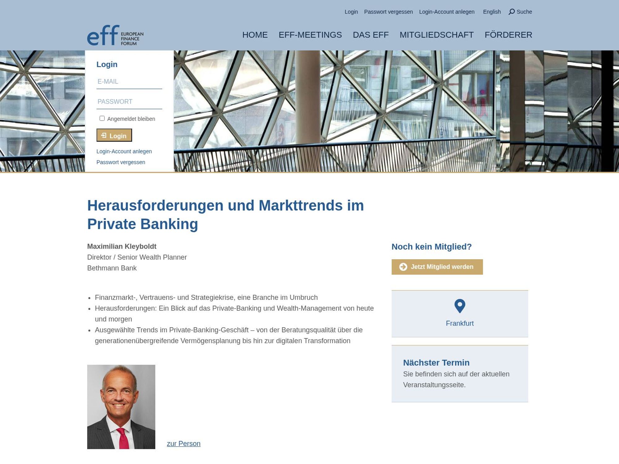 Herausforderungen und Markttrends im Private Banking website