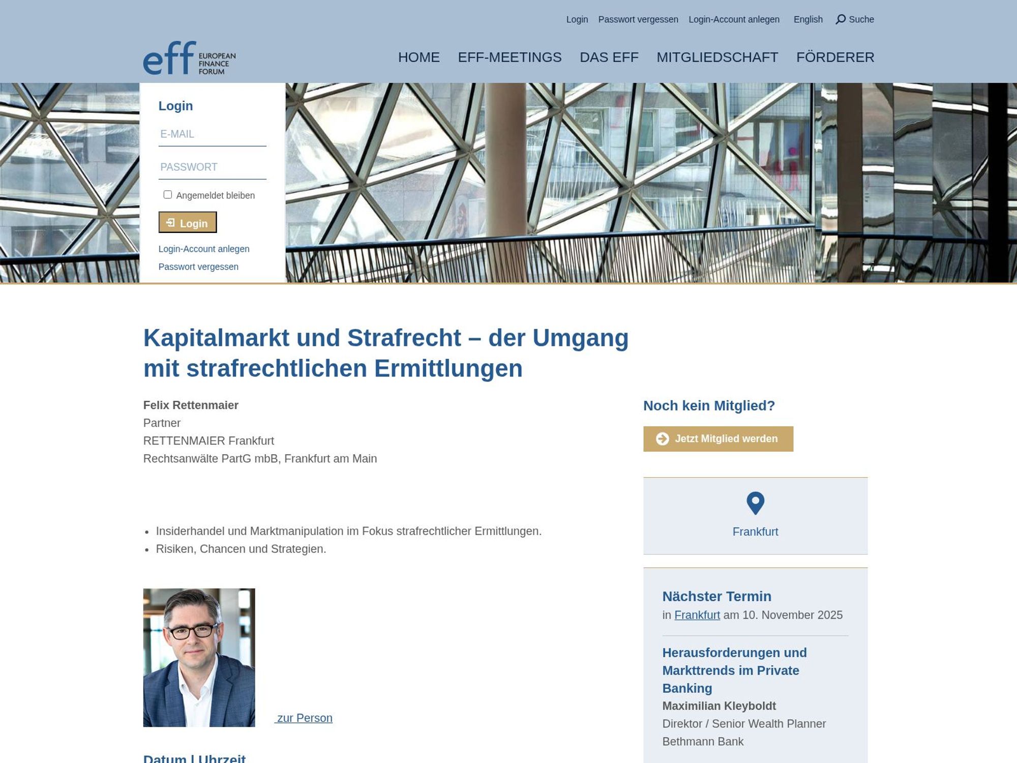 Kapitalmarkt und Strafrecht – der Umgang mit strafrechtlichen Ermittlungen website
