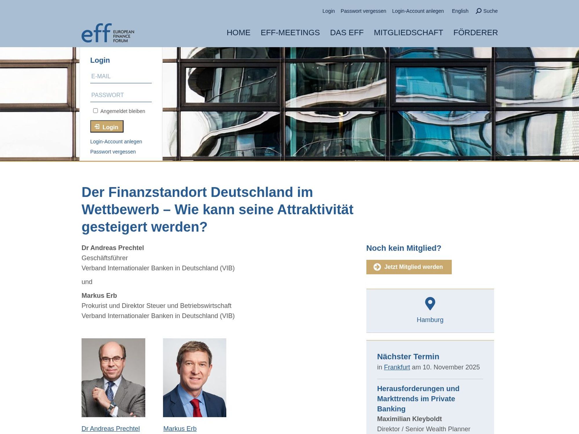 Der Finanzstandort Deutschland im Wettbewerb website