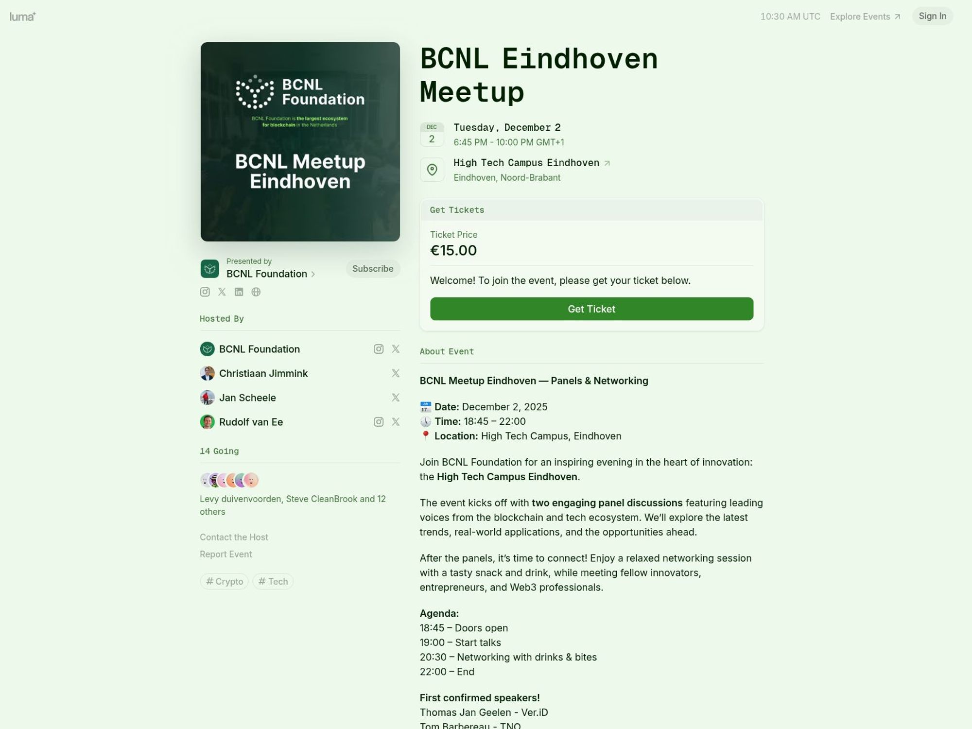 BCNL Eindhoven Meetup screenshot