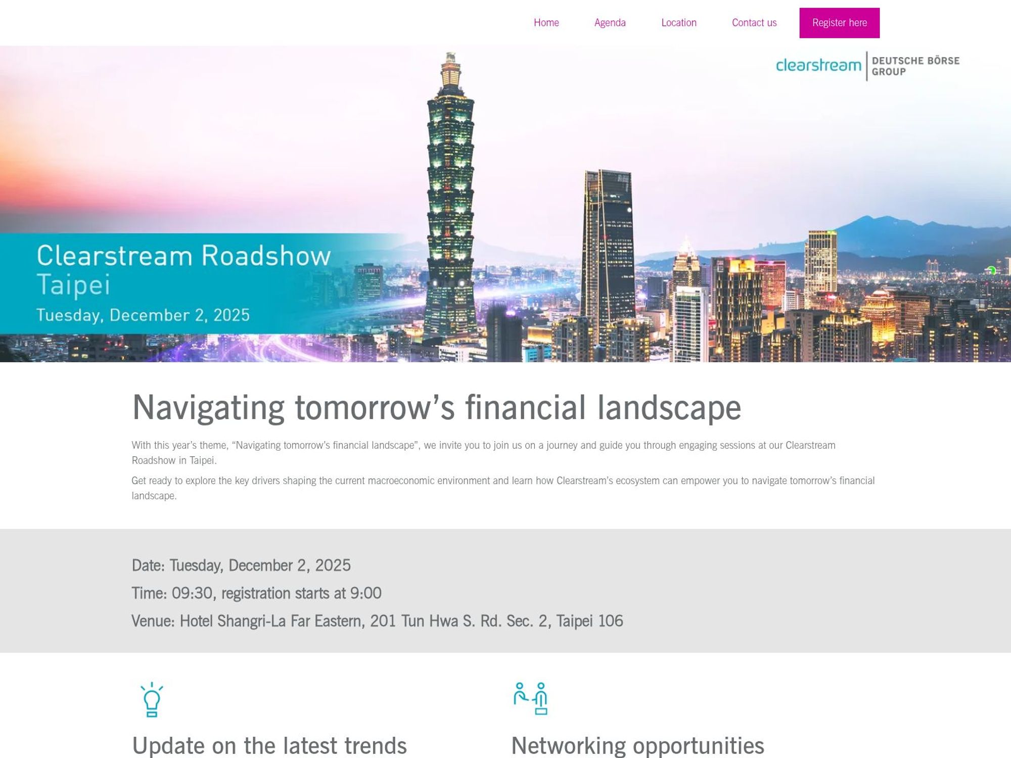 Clearstream Roadshow Taipei screenshot