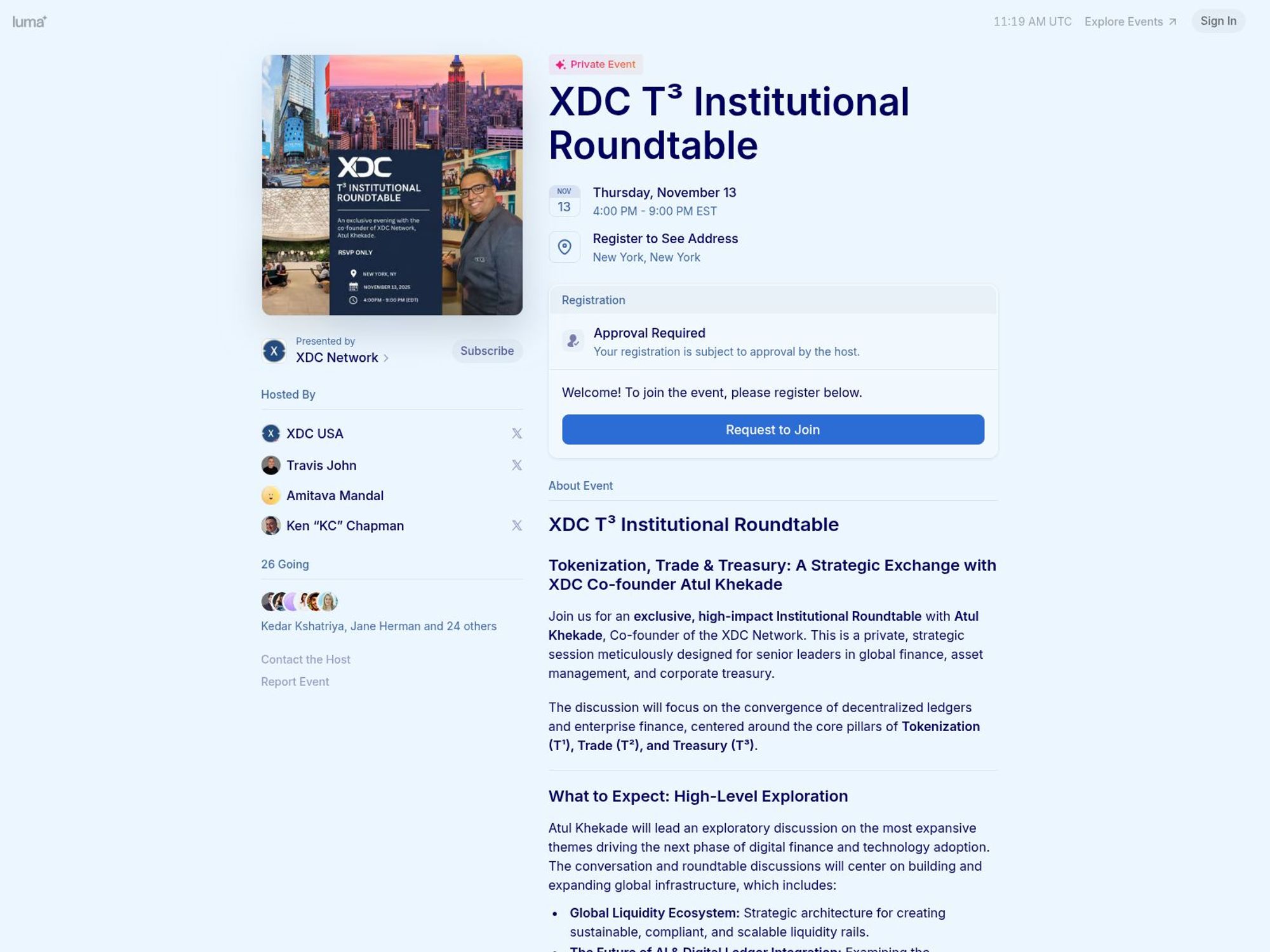 XDC T³ website