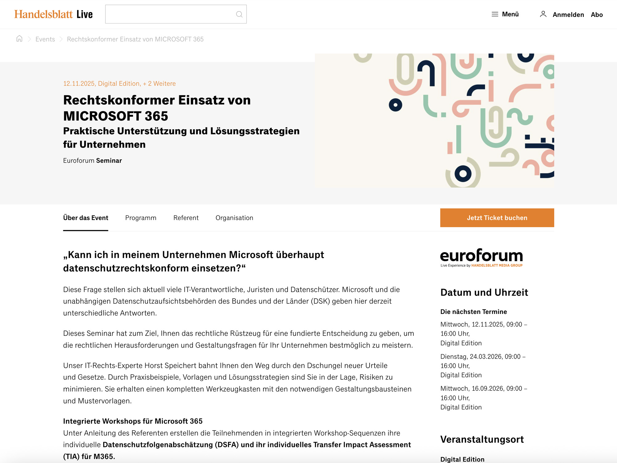 Rechtskonformer Einsatz von MICROSOFT 365 website