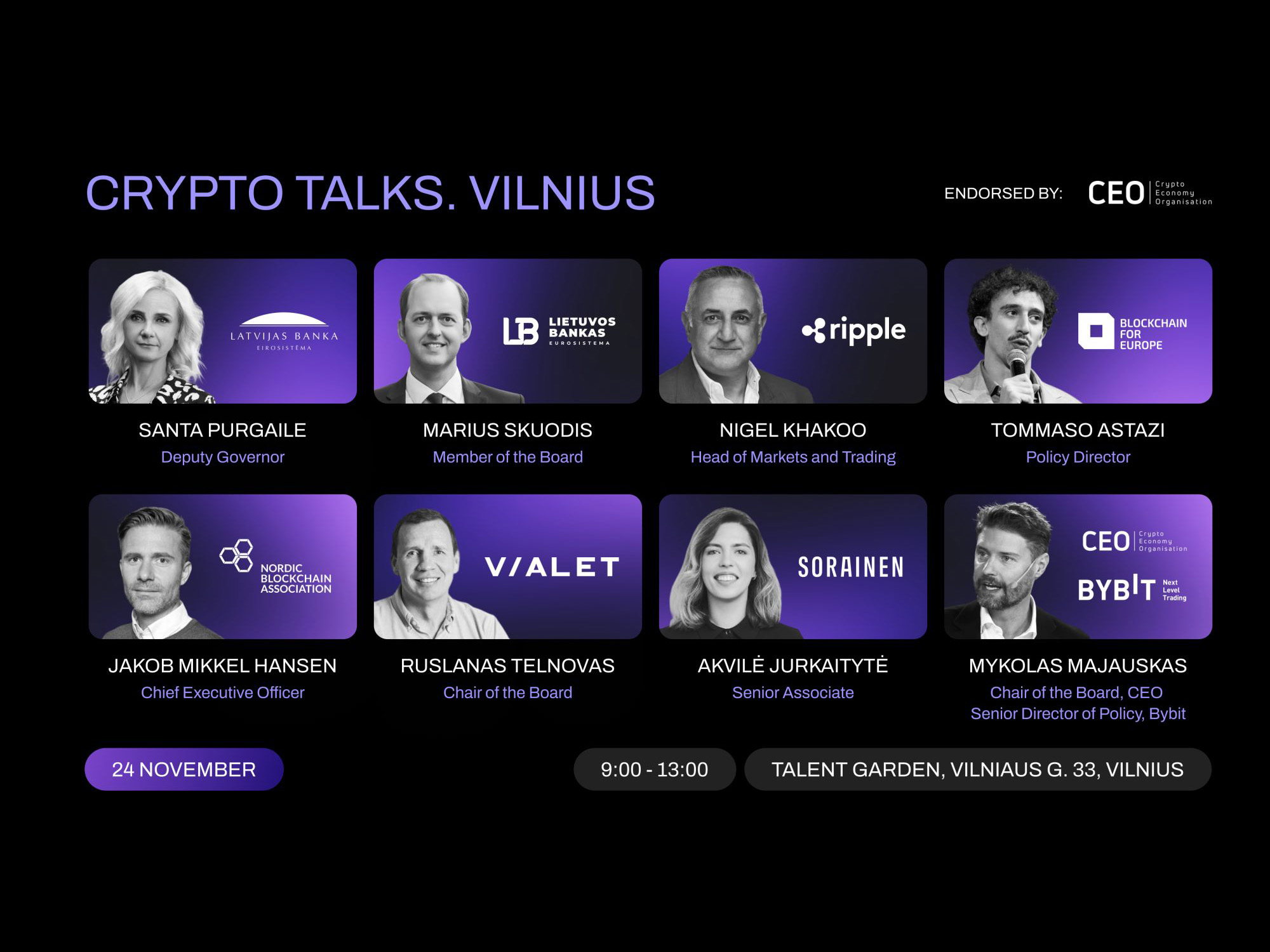 Crypto Talks Vilnius website