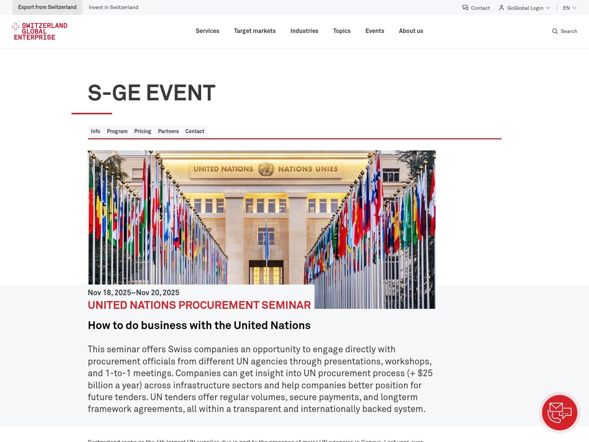 United Nations Procurement Seminar website