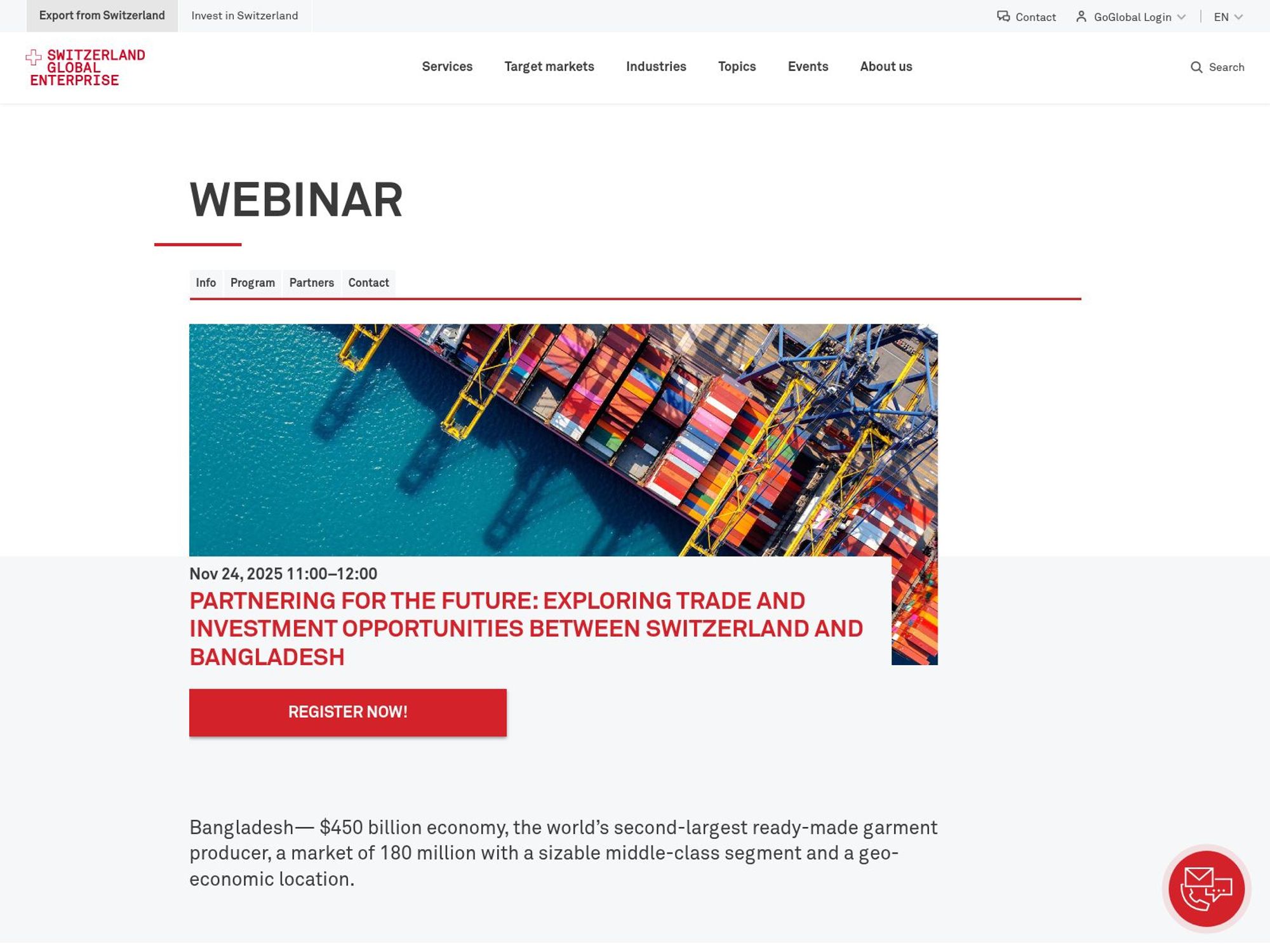 Partnering for the Future website