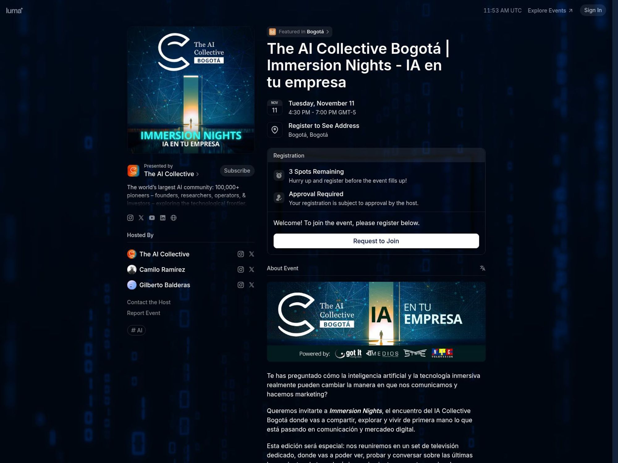 The AI Collective Bogotá screenshot