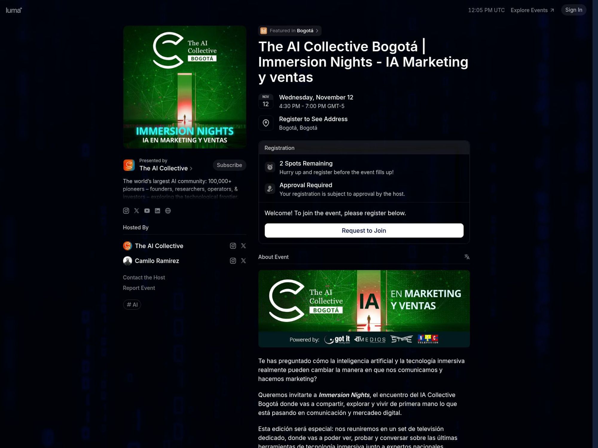 The AI Collective Bogotá screenshot