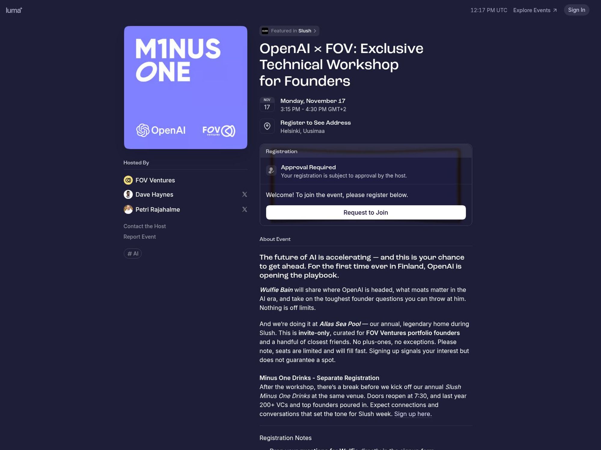 OpenAI × FOV: Exclusive Technical Workshop for Founders screenshot