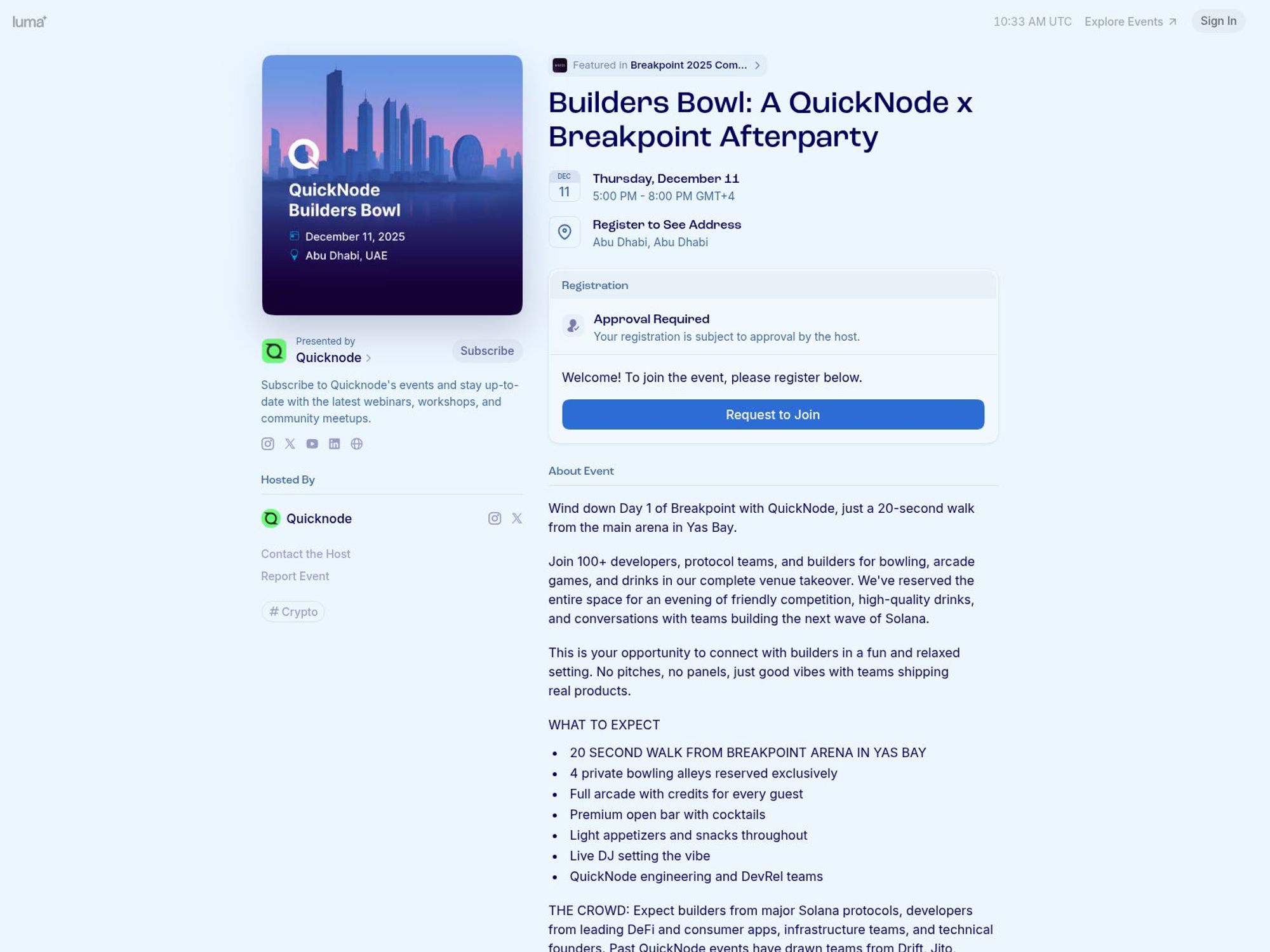 Builders Bowl: A QuickNode website