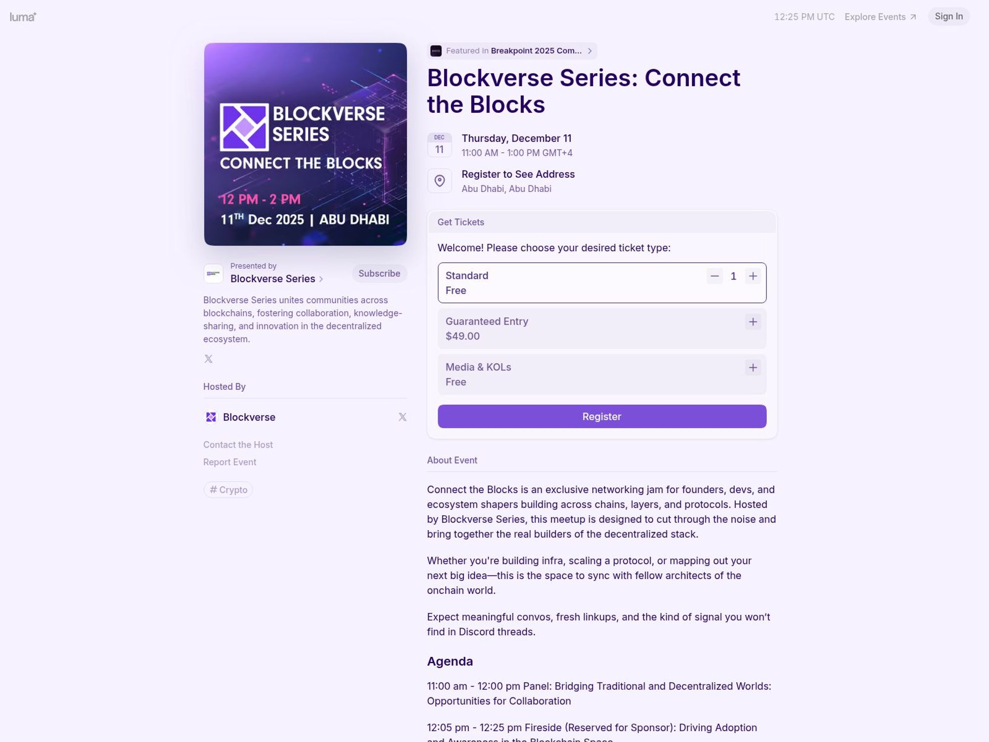 Blockverse Series website