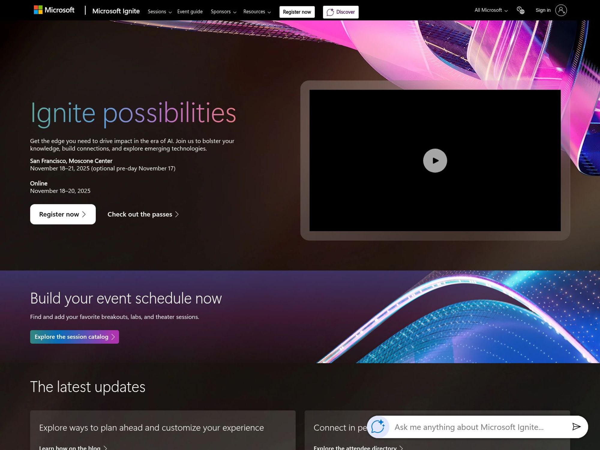 Microsoft Ignite 2025 screenshot