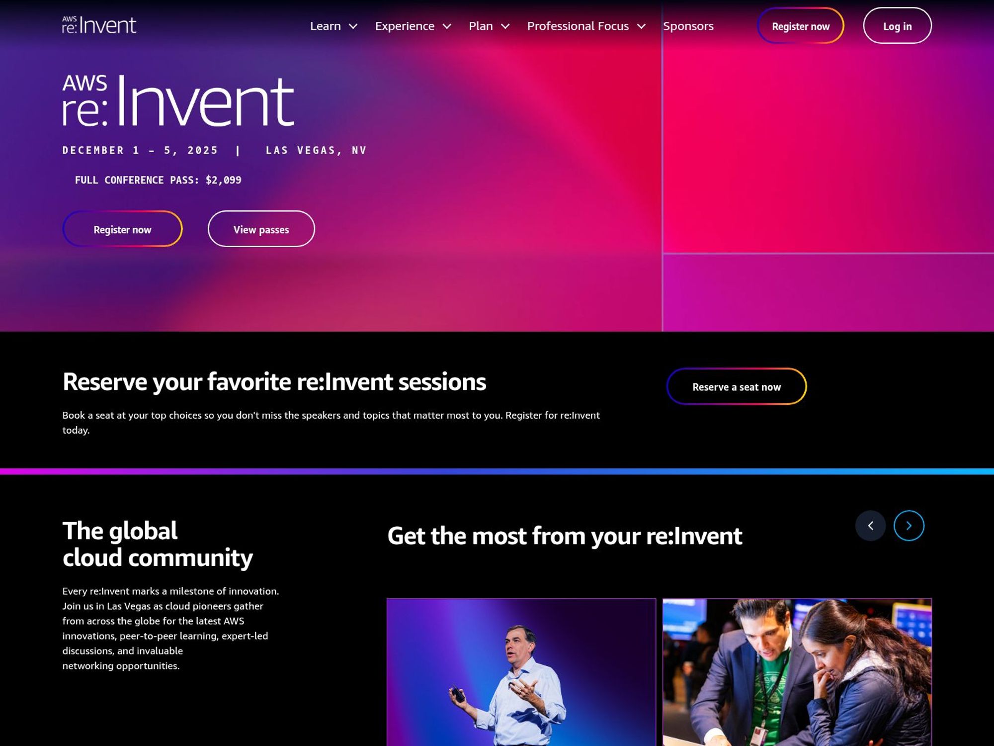 AWS re:Invent 2025 website