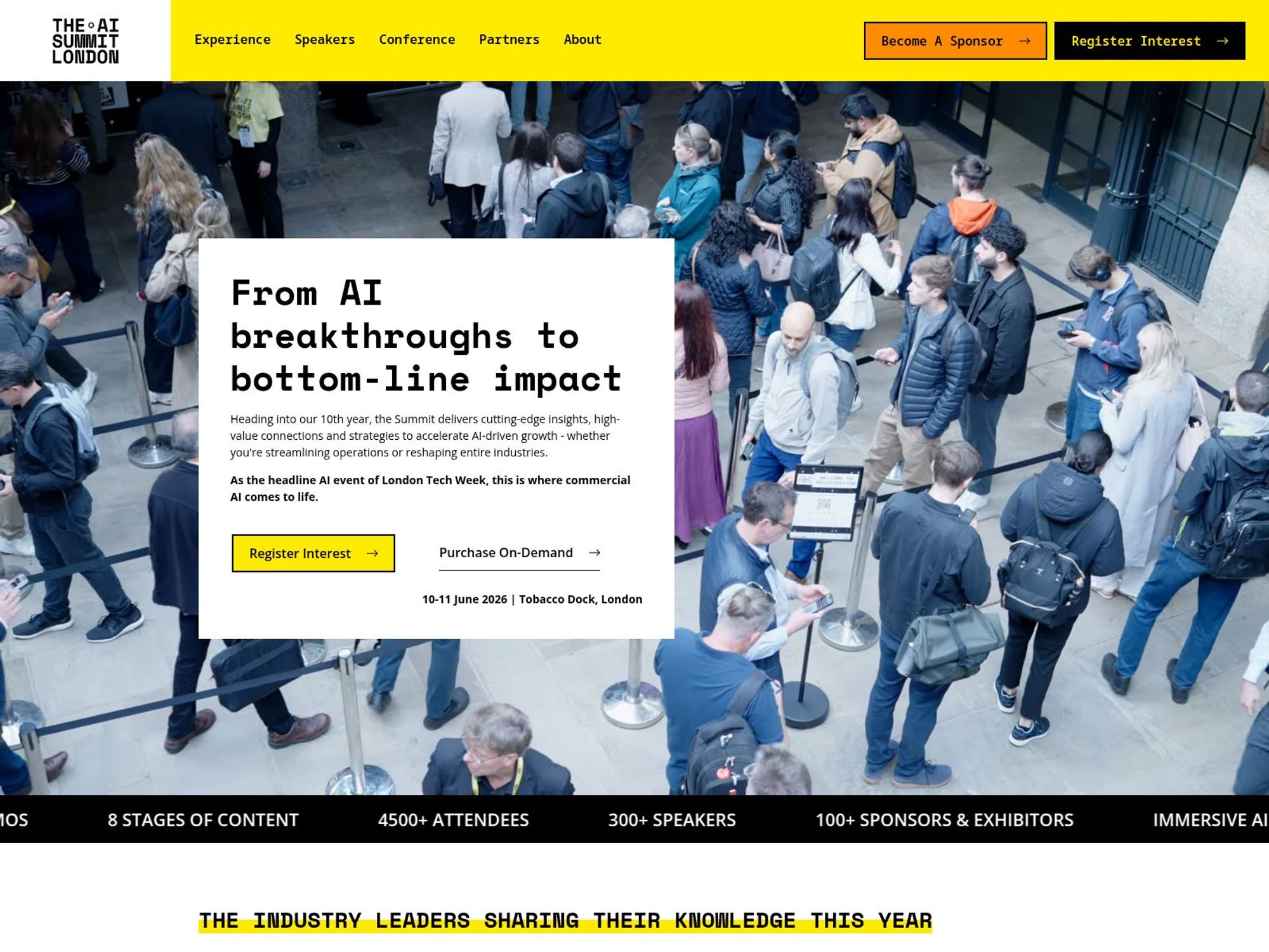 The AI Summit London 2026 website