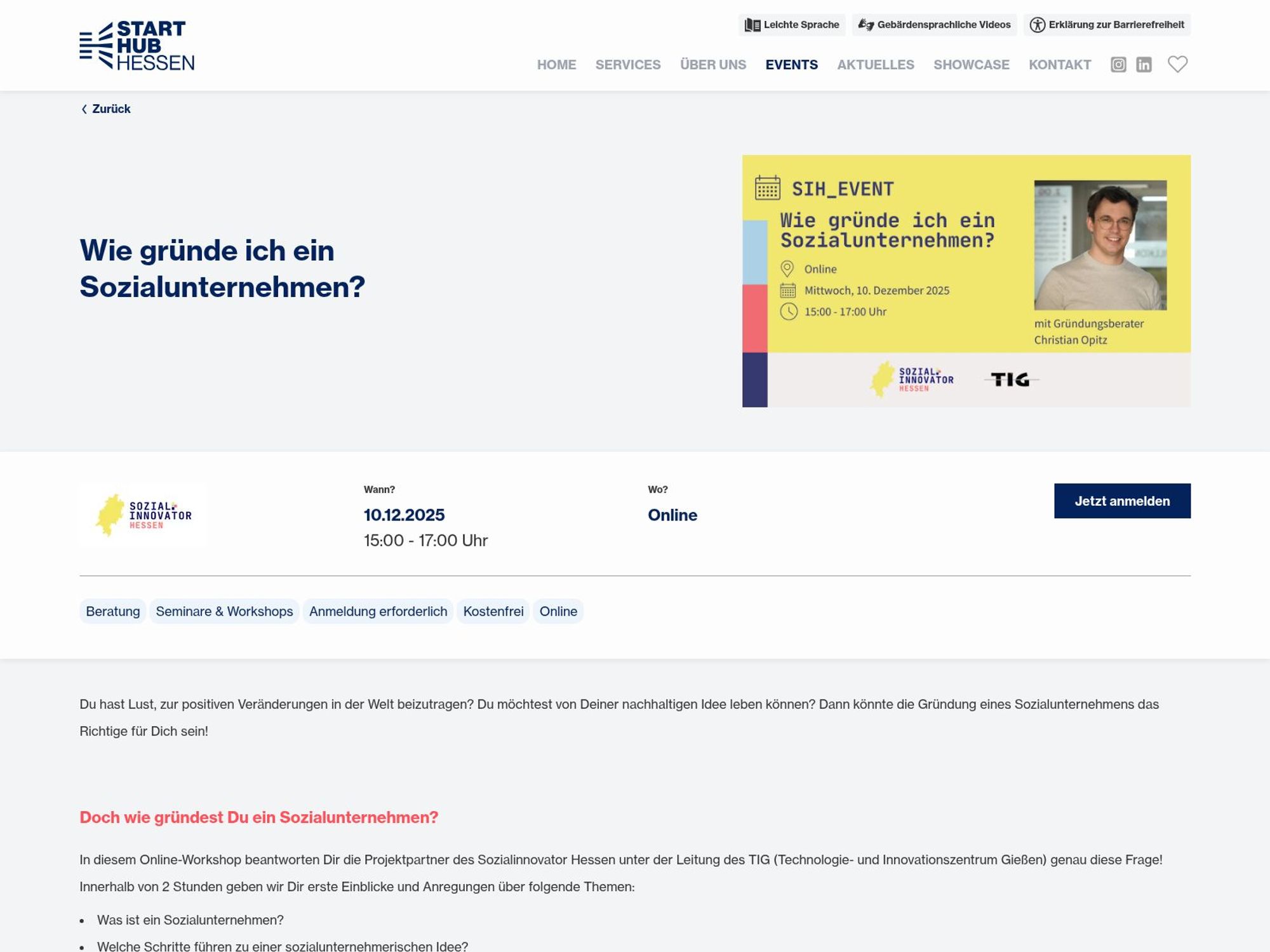 Wie gründe ich ein Sozialunternehmen? screenshot