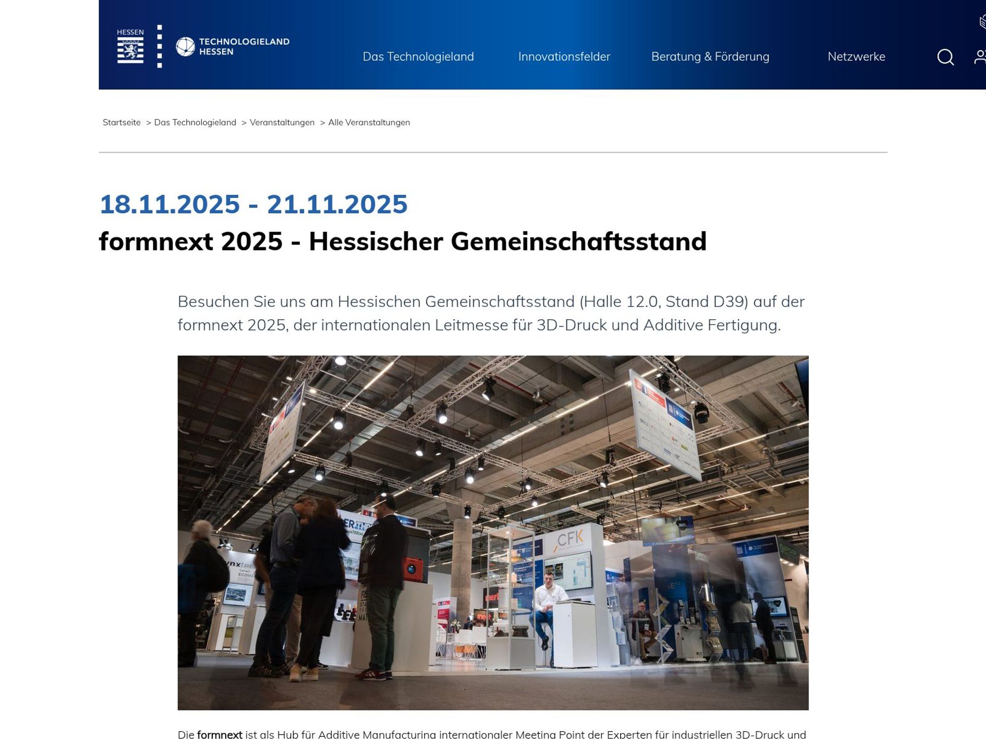 formnext 2025 screenshot