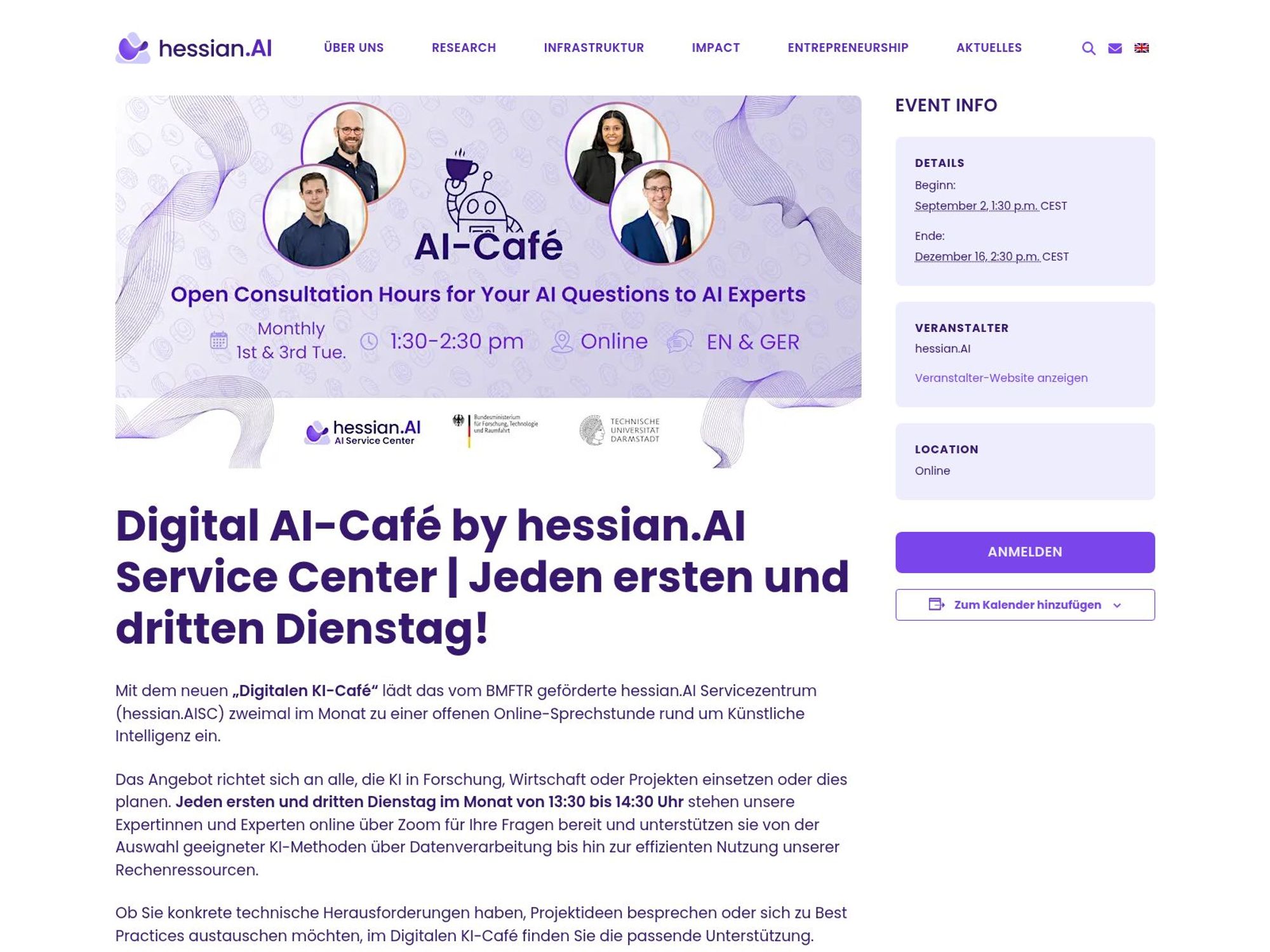 Digital AI-Café by hessian.AI Service Center screenshot