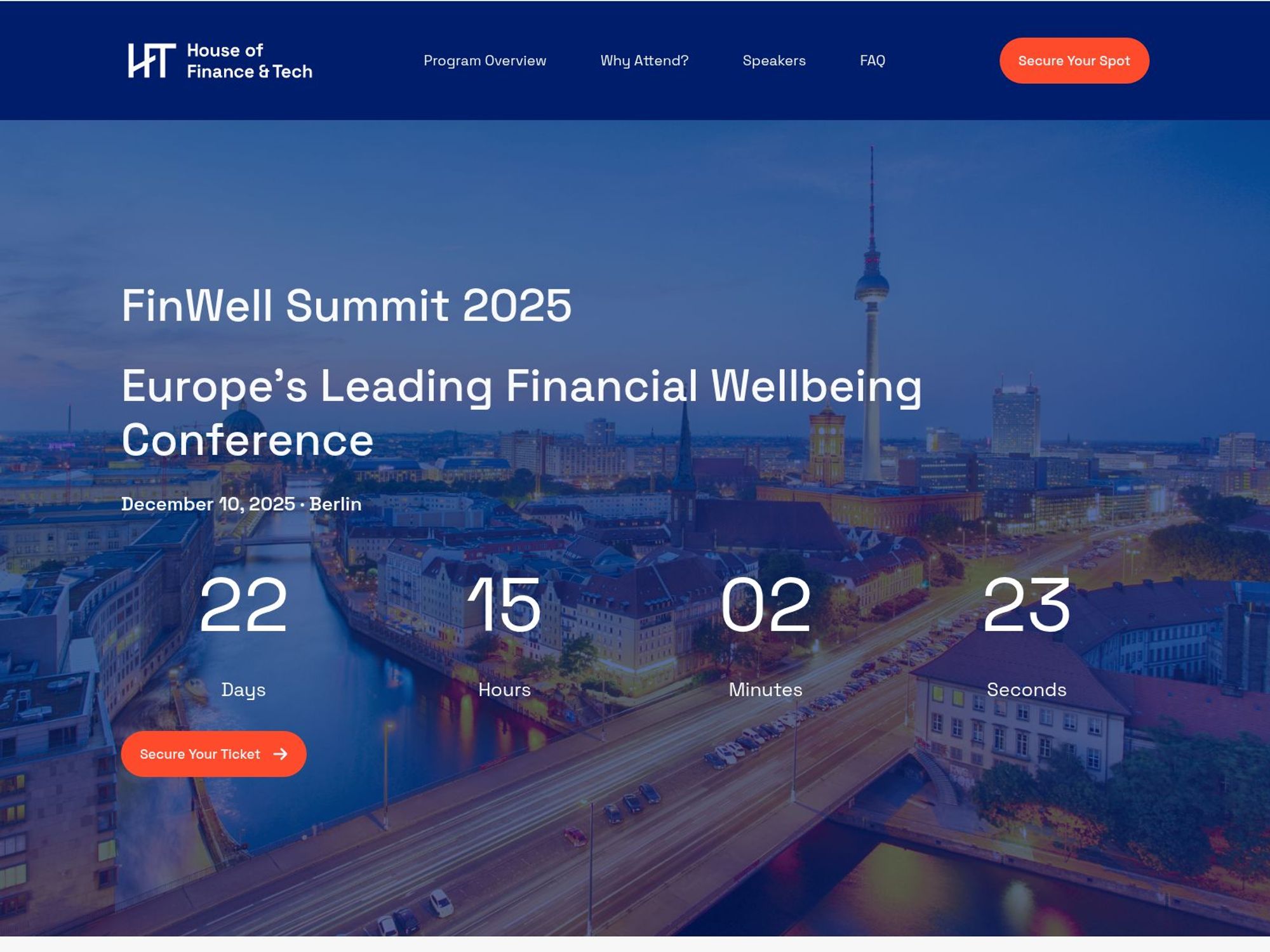FinWell Summit 2025 website