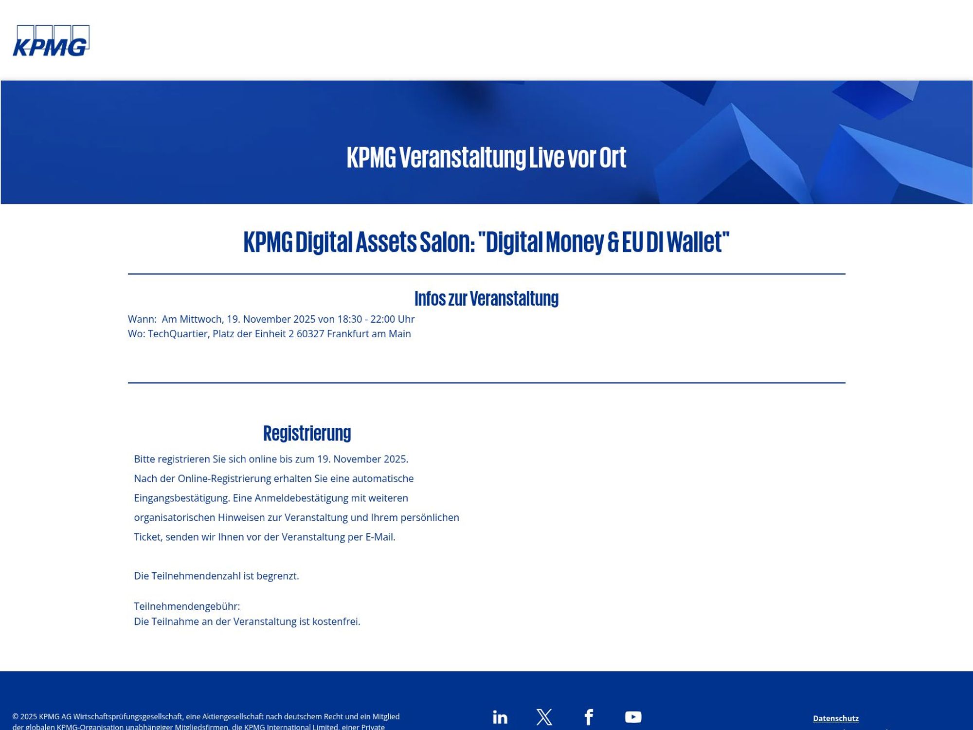 KPMG Digital Assets Salon: Digital Money & EU DI Wallet website
