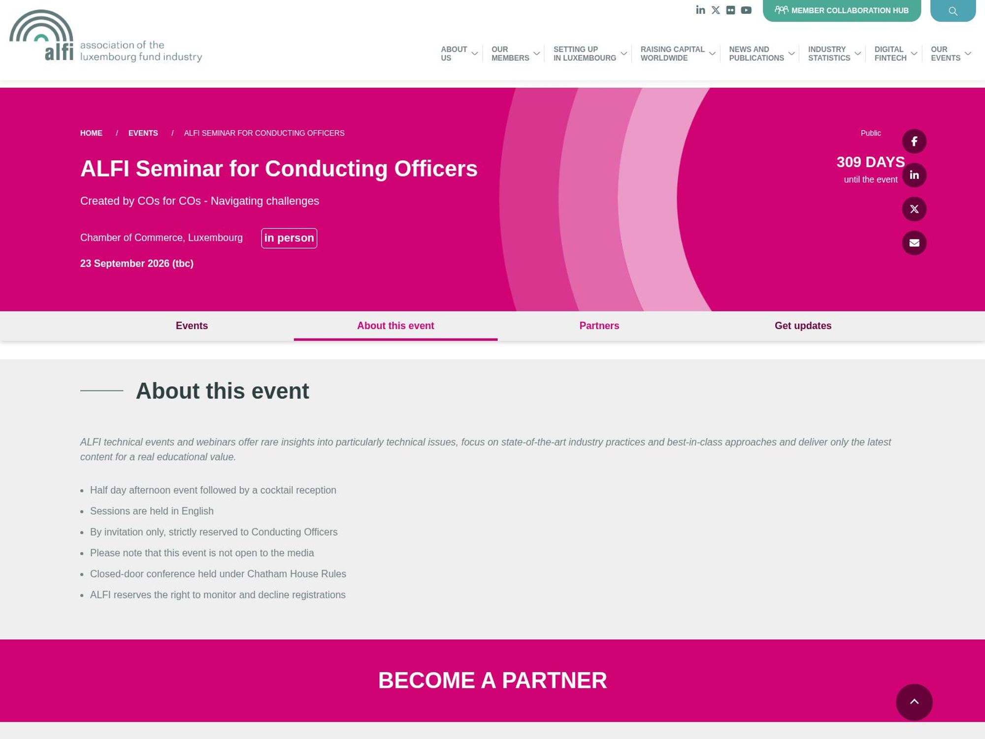 ALFI Seminar for Conducting Officers website