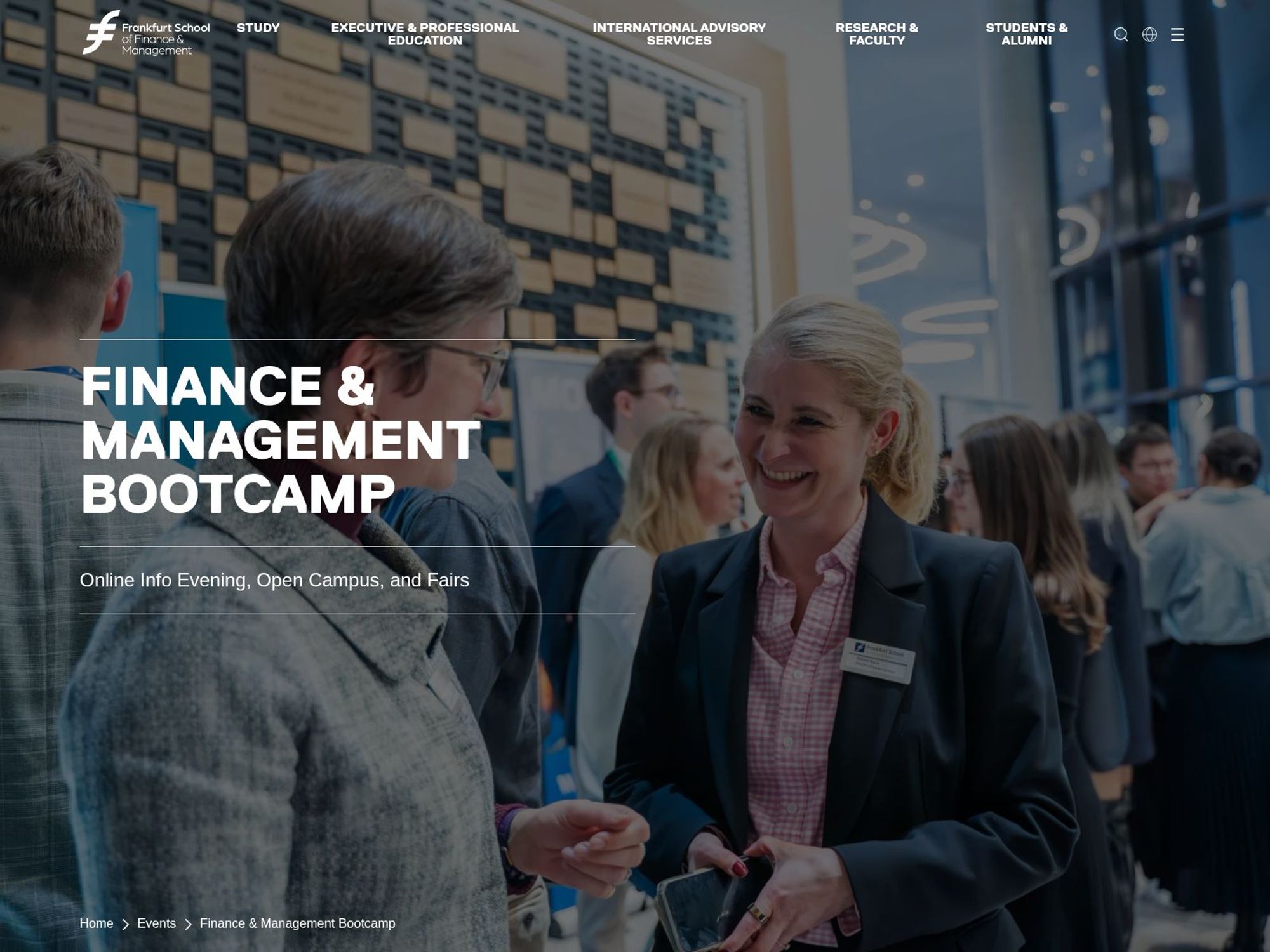 Finance & Management Bootcamp website