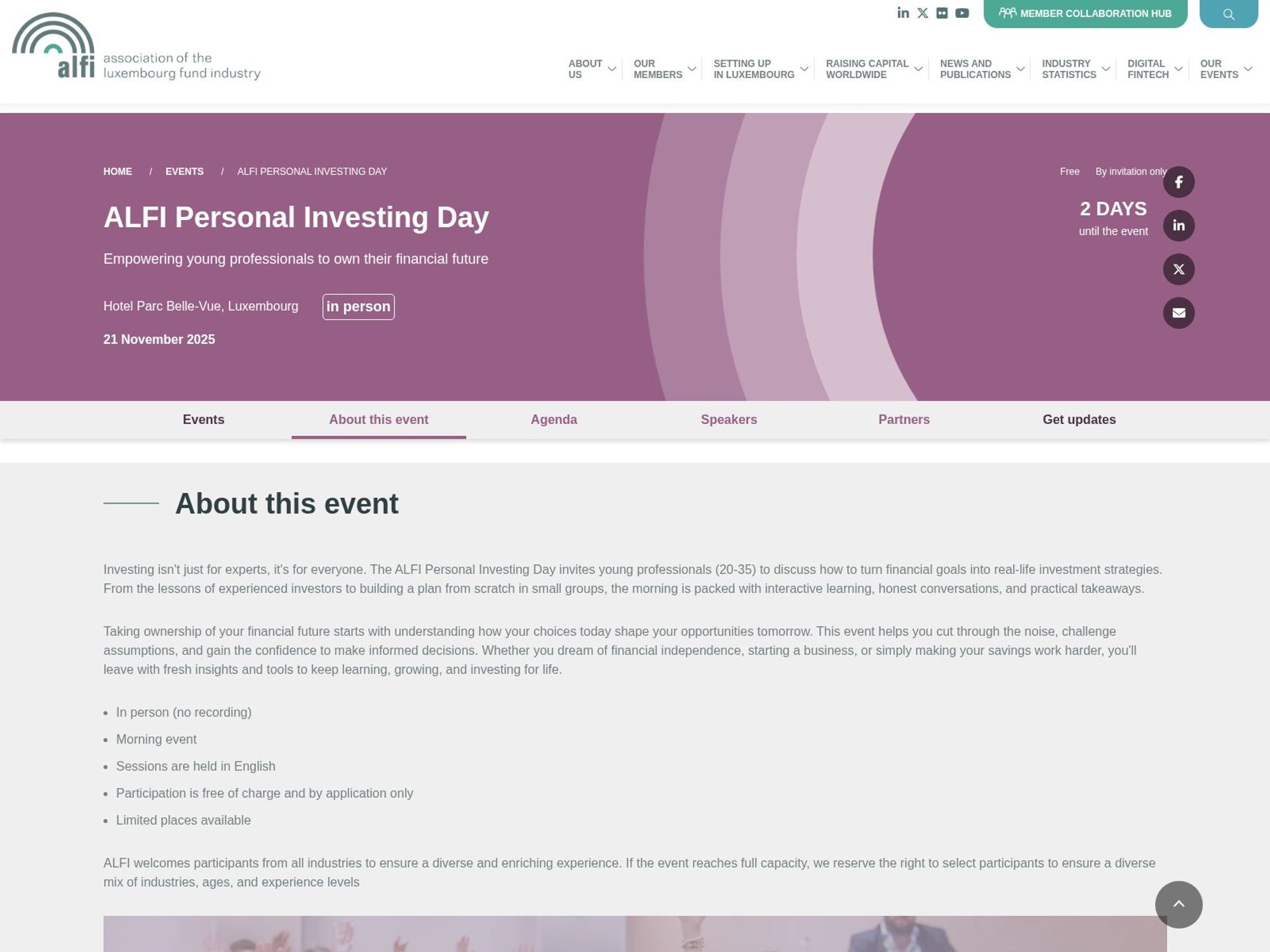 ALFI Personal Investing Day screenshot