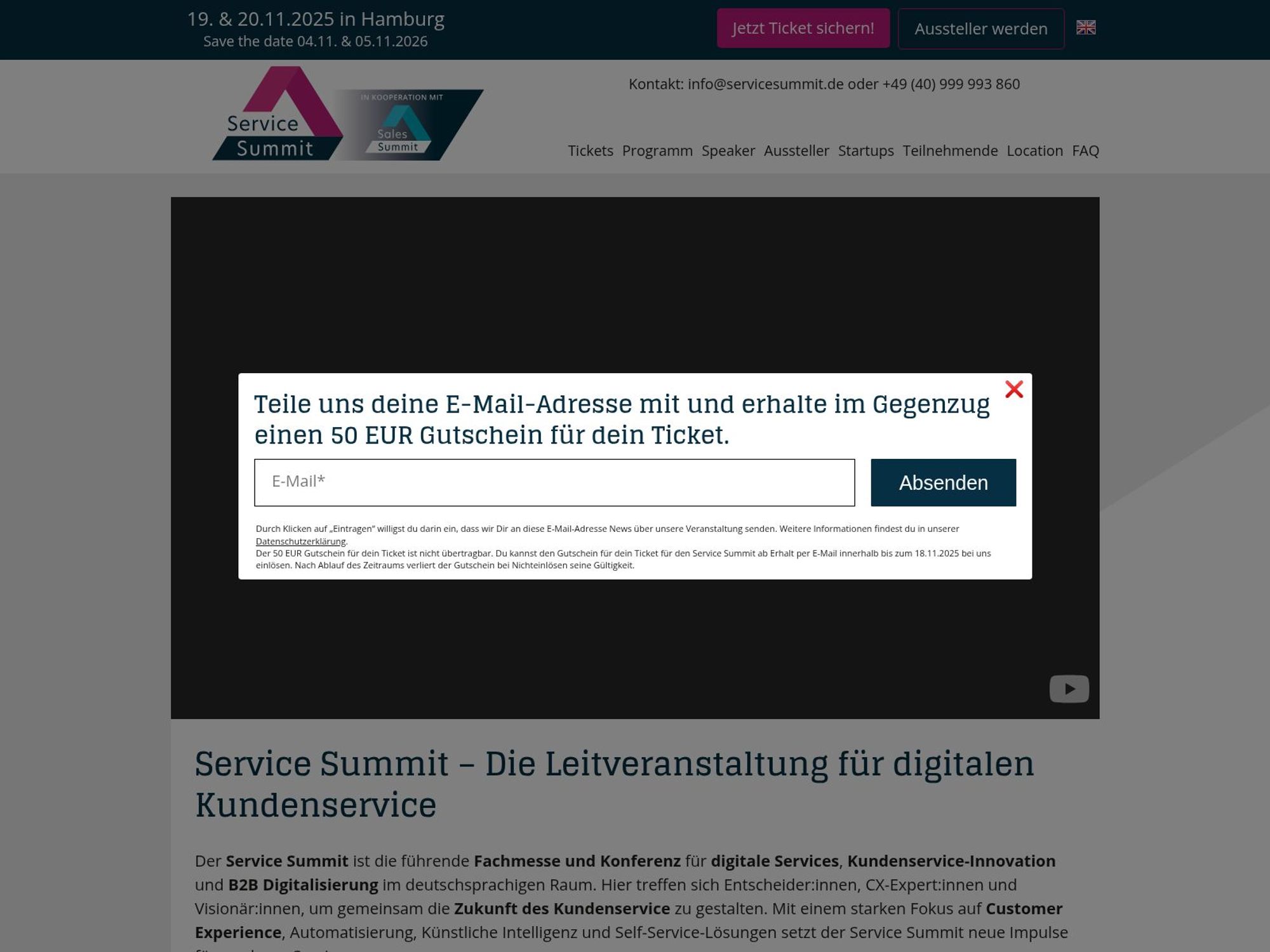 Service Summit screenshot