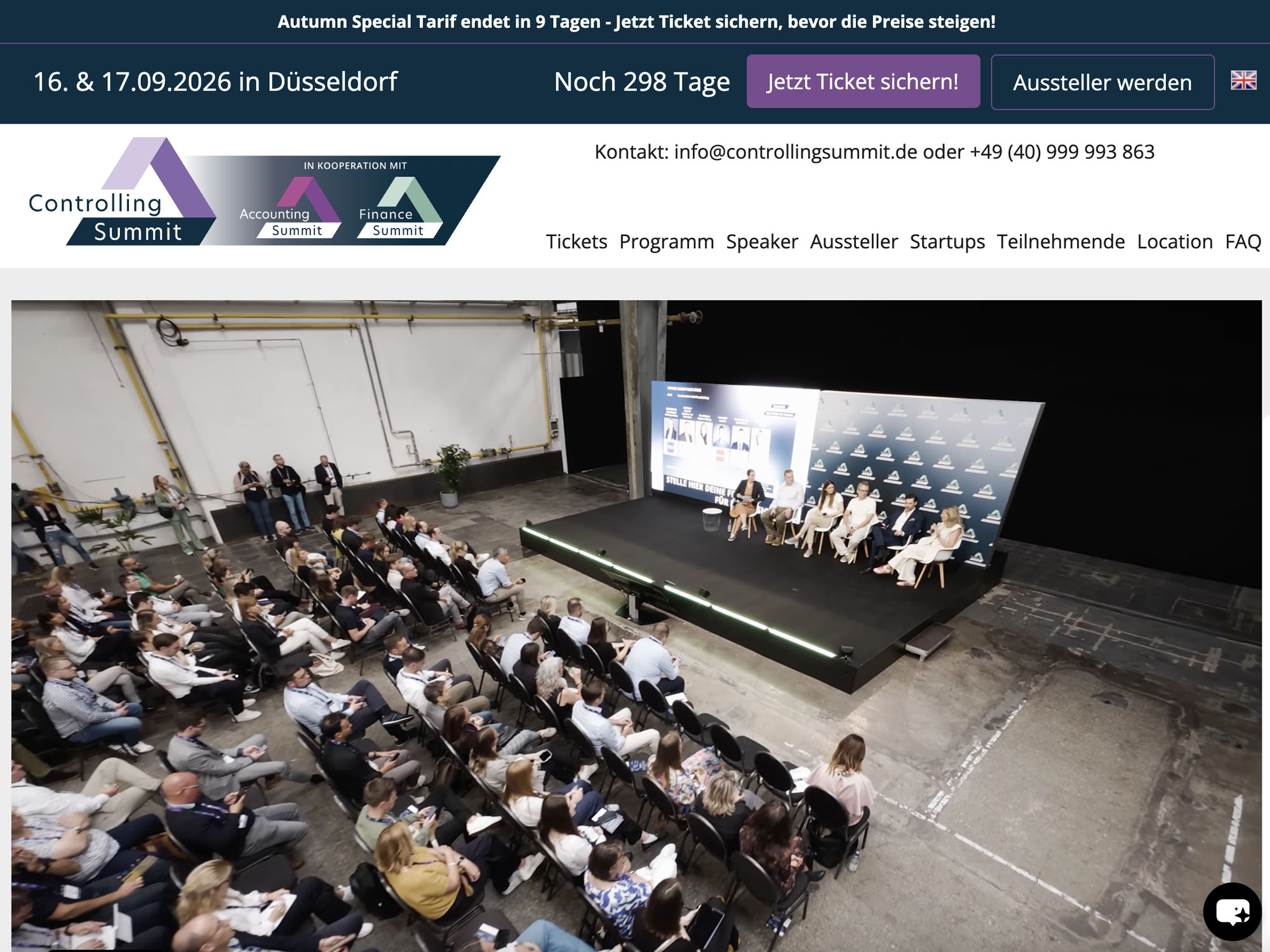 Controlling Summit website