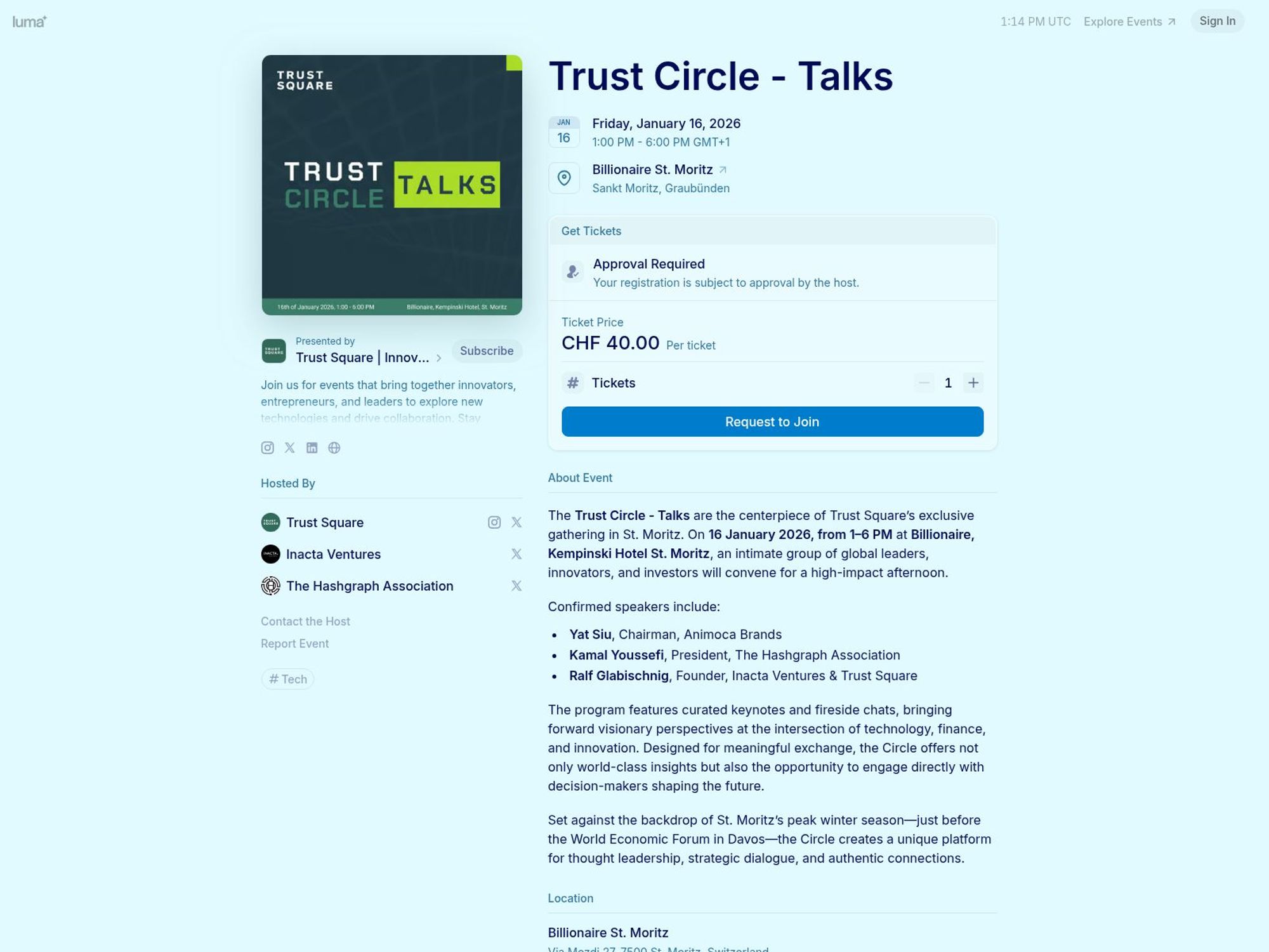 Trust Circle - Talks website