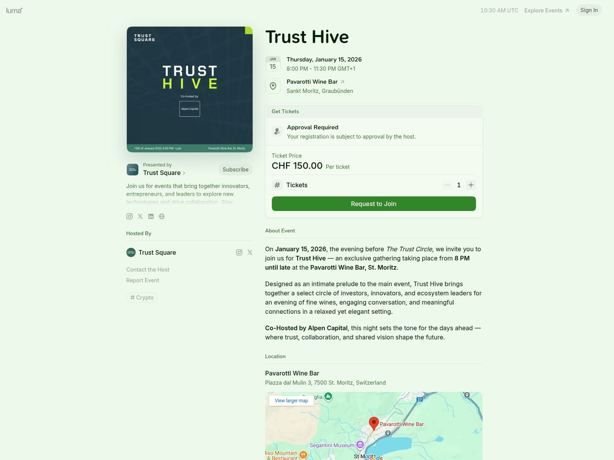 Trust Hive website
