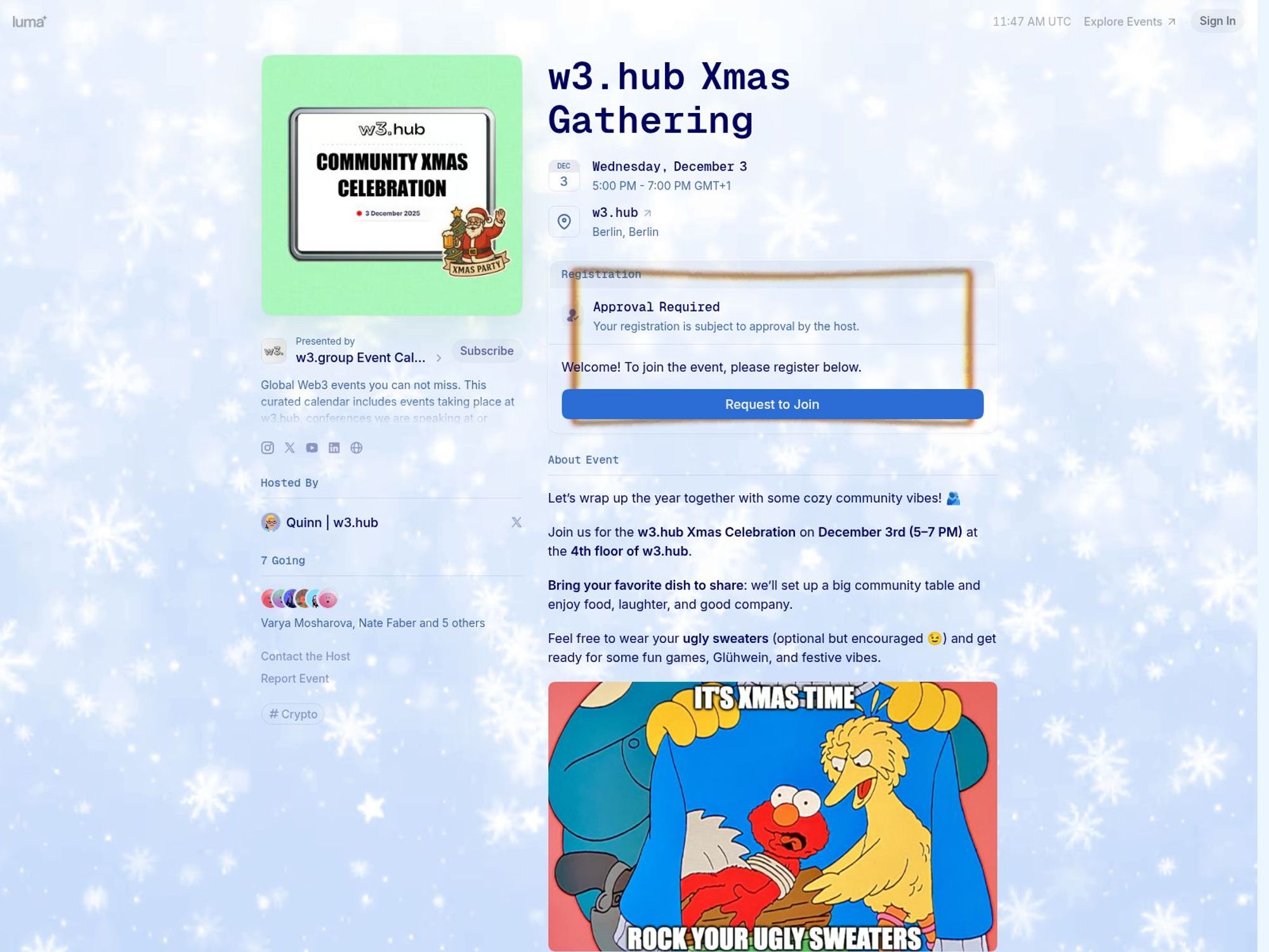 w3.hub Xmas Gathering screenshot