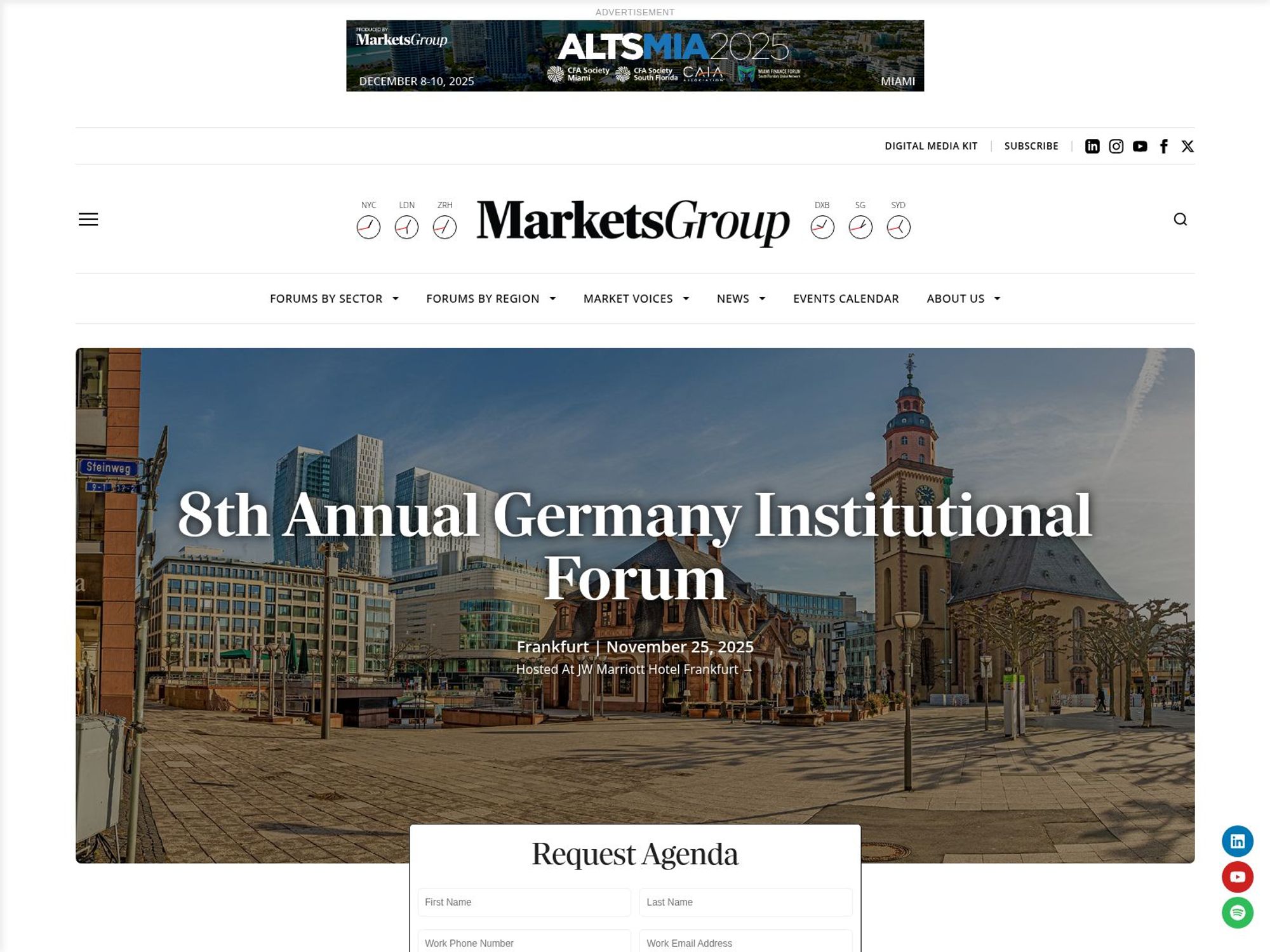8th Annual Germany Institutional Forum screenshot