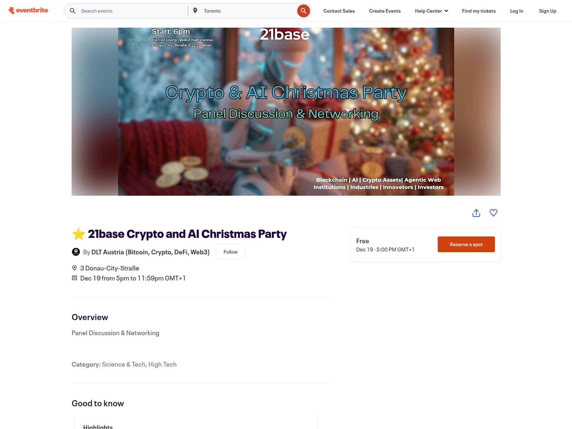 ⭐ 21base Crypto and AI Christmas Party website